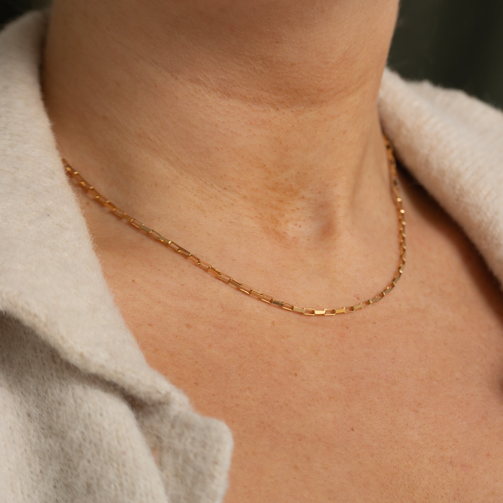 10k Yellow Gold Cable Link Chain | 15.75"