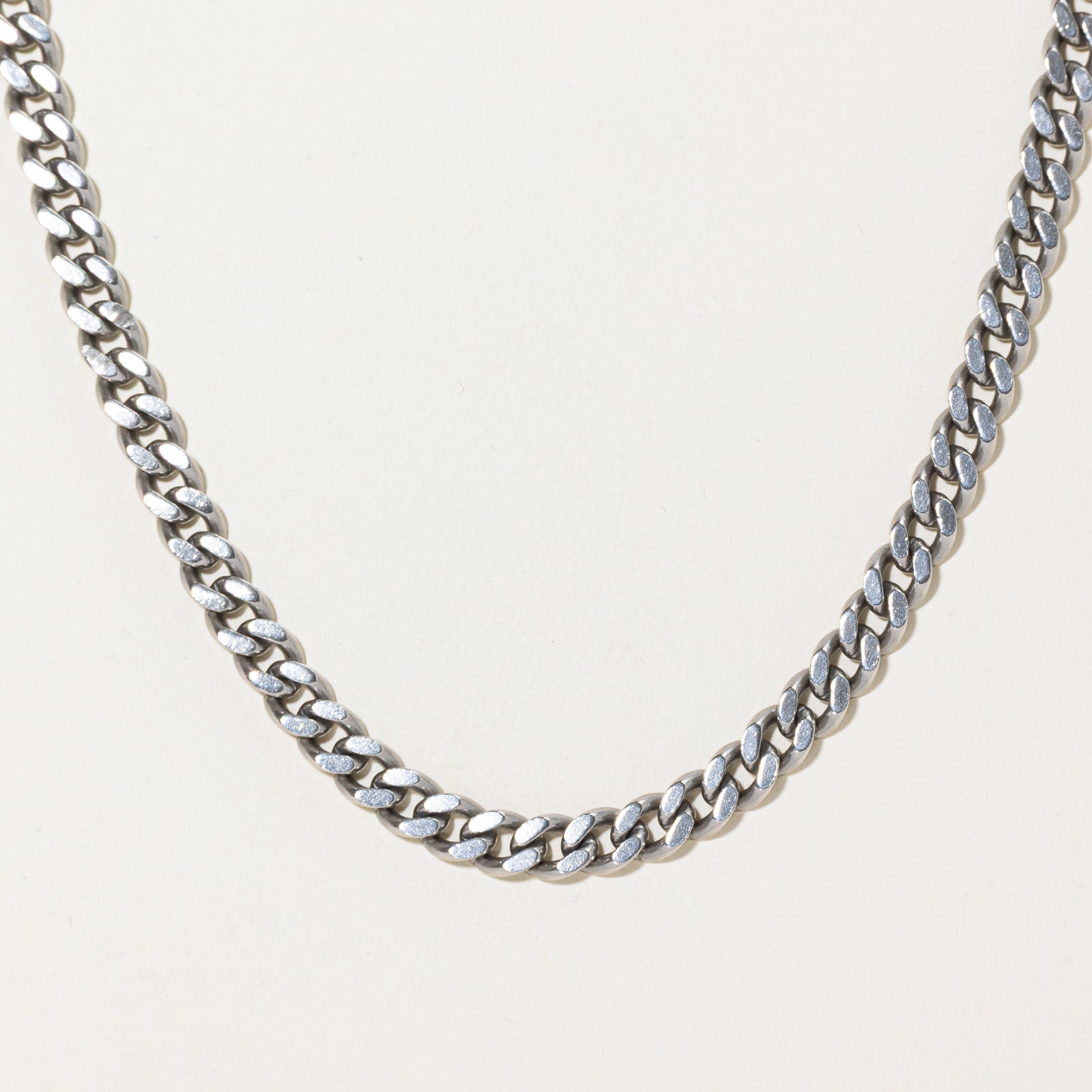 Japanese 850 Platinum Curb Link Chain | 6.75mm | 23.5"