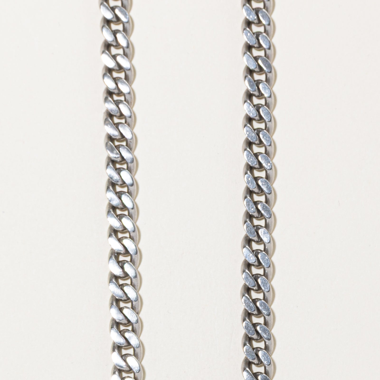 Japanese 850 Platinum Curb Link Chain | 6.75mm | 23.5"