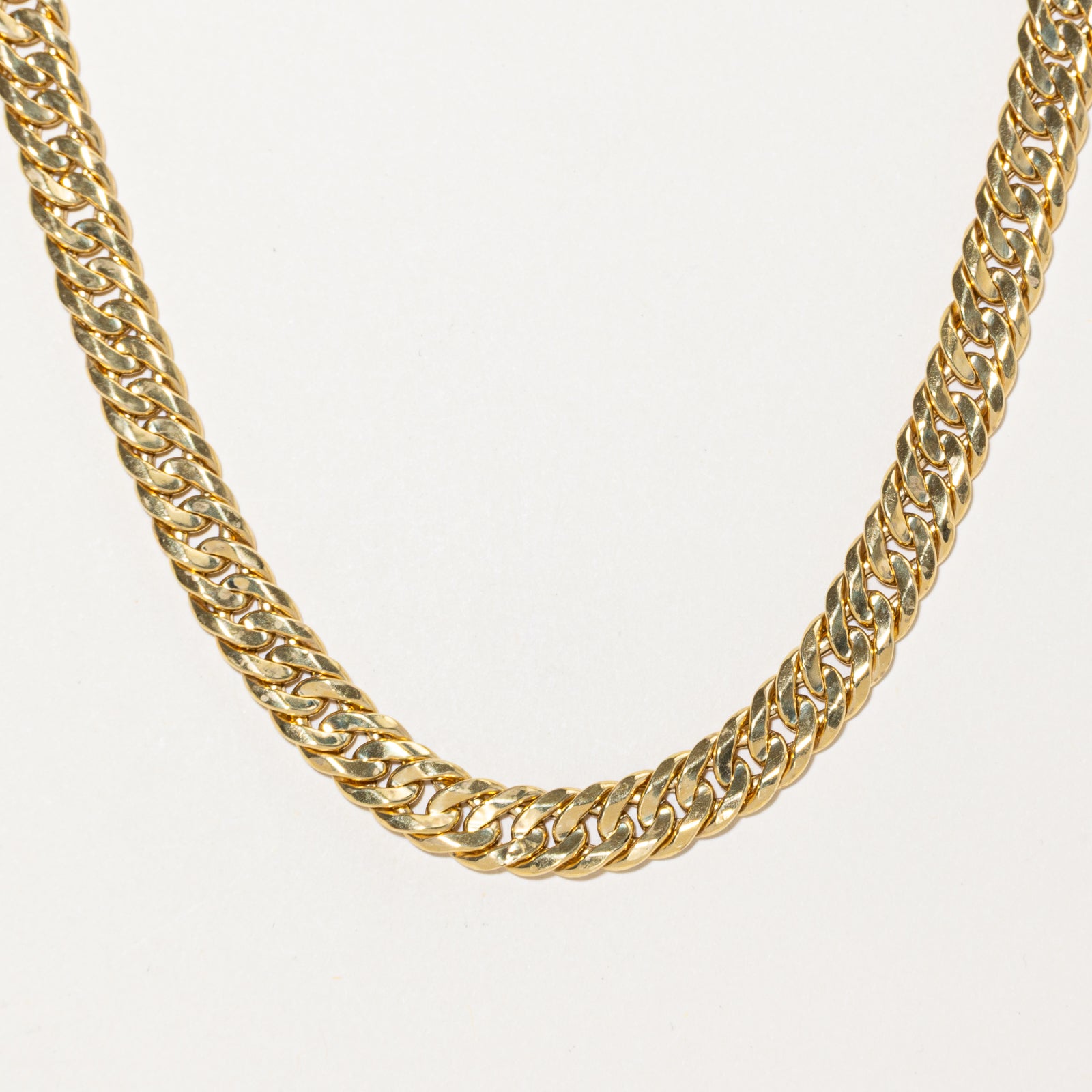 18k Yellow Gold Double Curb Link Chain | 8.40mm | 24"