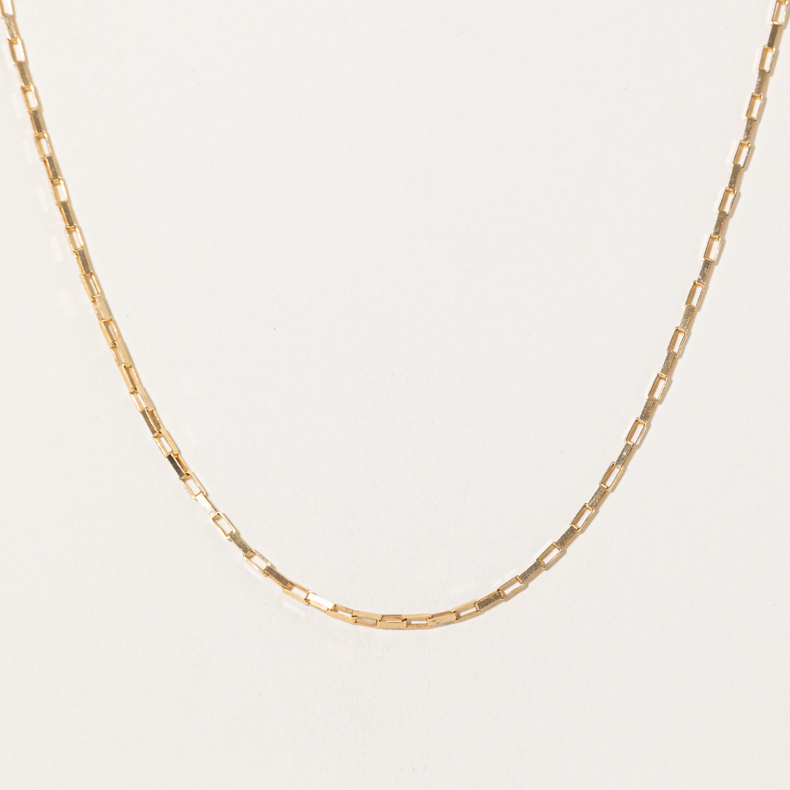 10k Yellow Gold Cable Link Chain | 15.75"