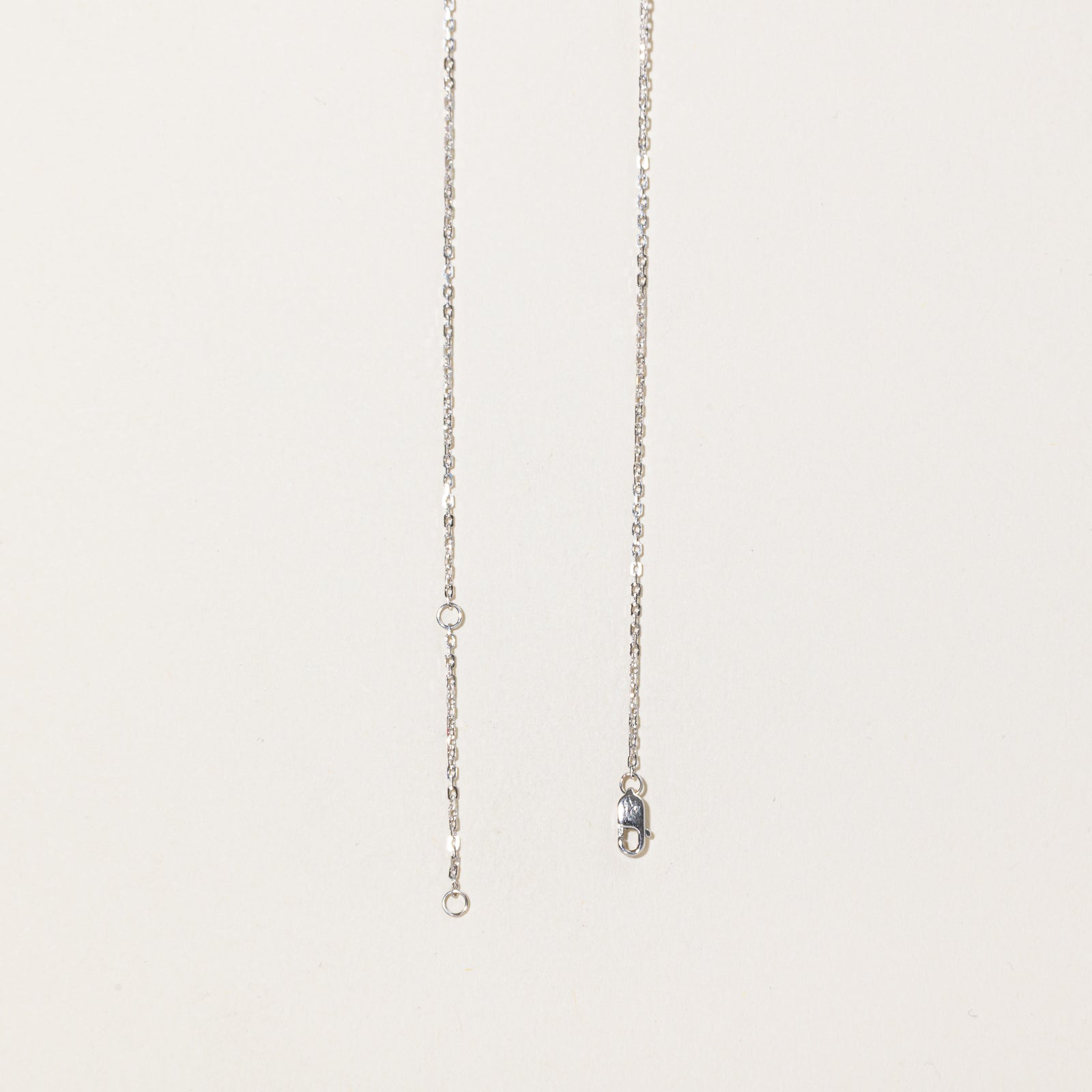 Solitaire Diamond Fixed Pendant Necklace | 0.18ct | 18"