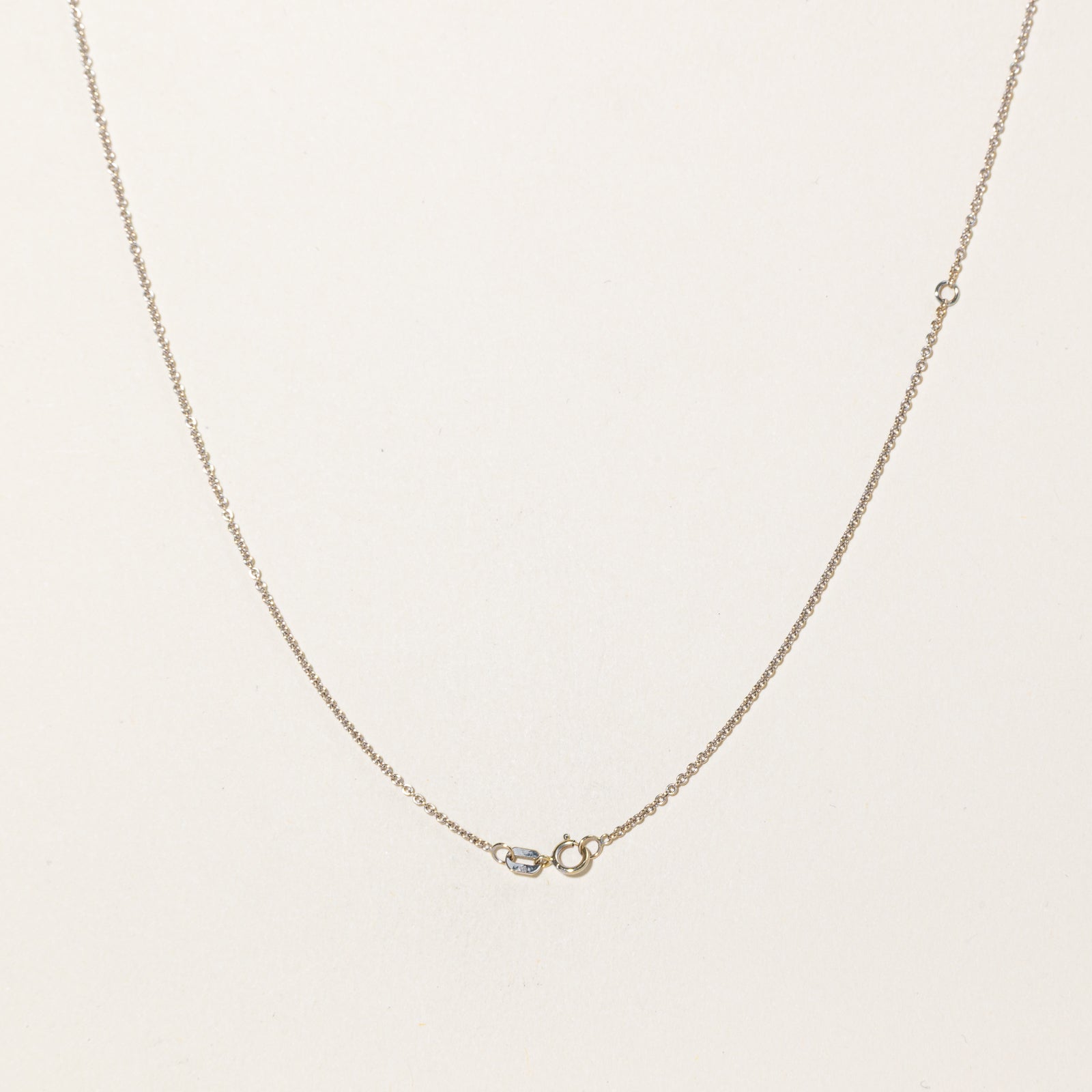 18k Solitaire Diamond Necklace | 0.98ct | 19"