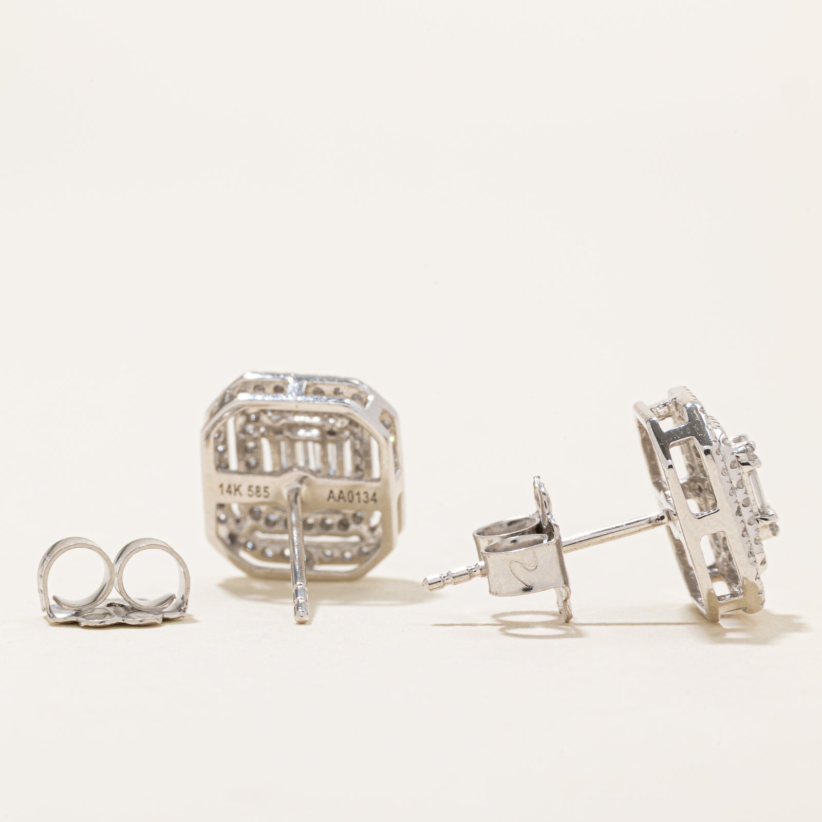 Illusion Set Diamond Double Halo Stud Earrings | 0.25ctw