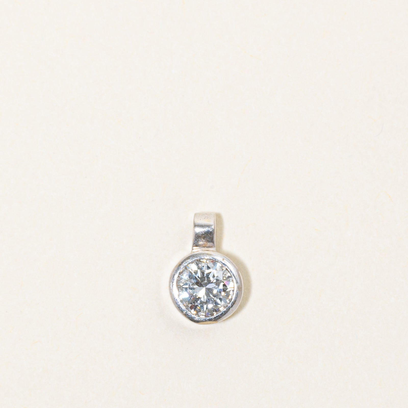 Bezel Set Diamond Pendant | 0.50ct