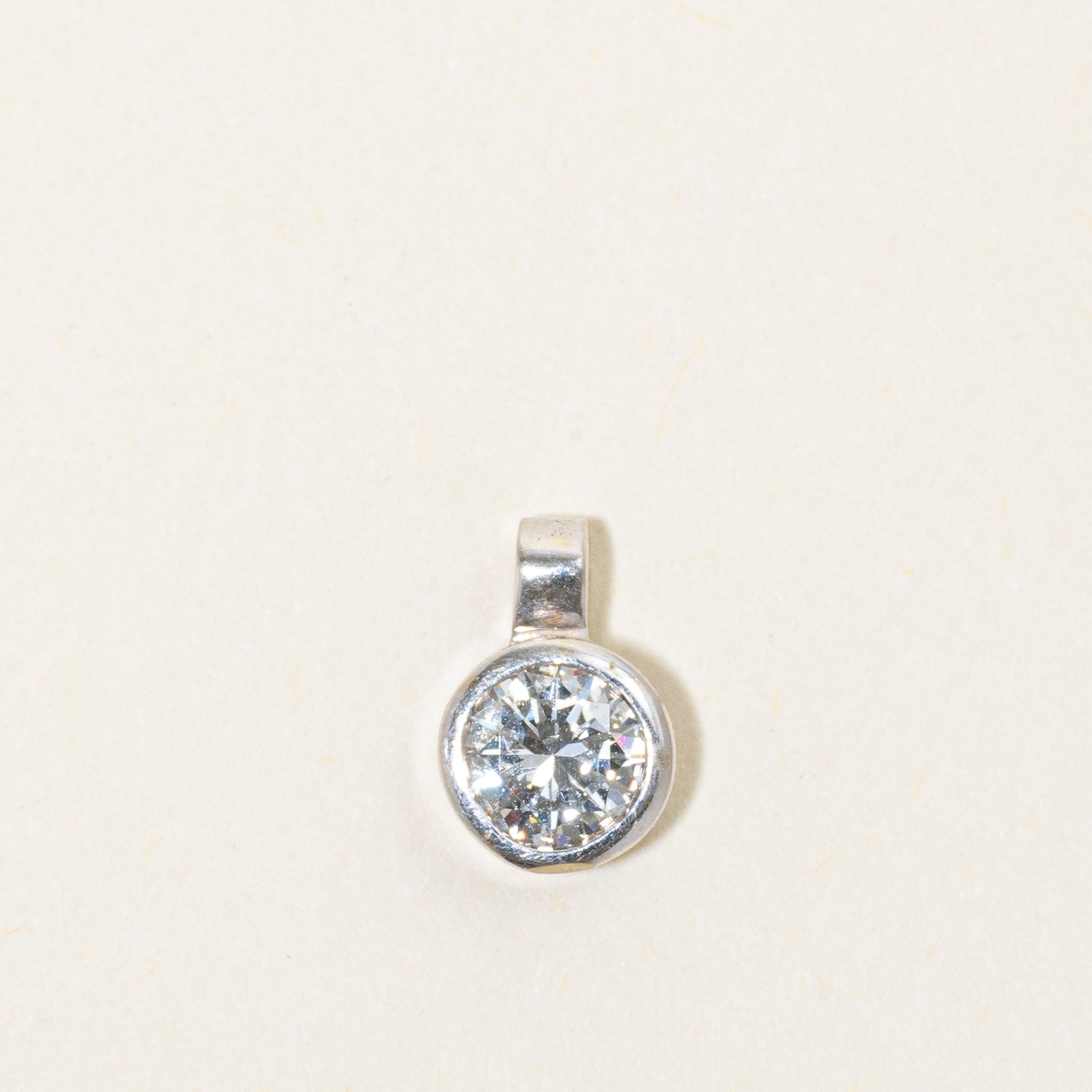 Bezel Set Diamond Pendant | 0.50ct