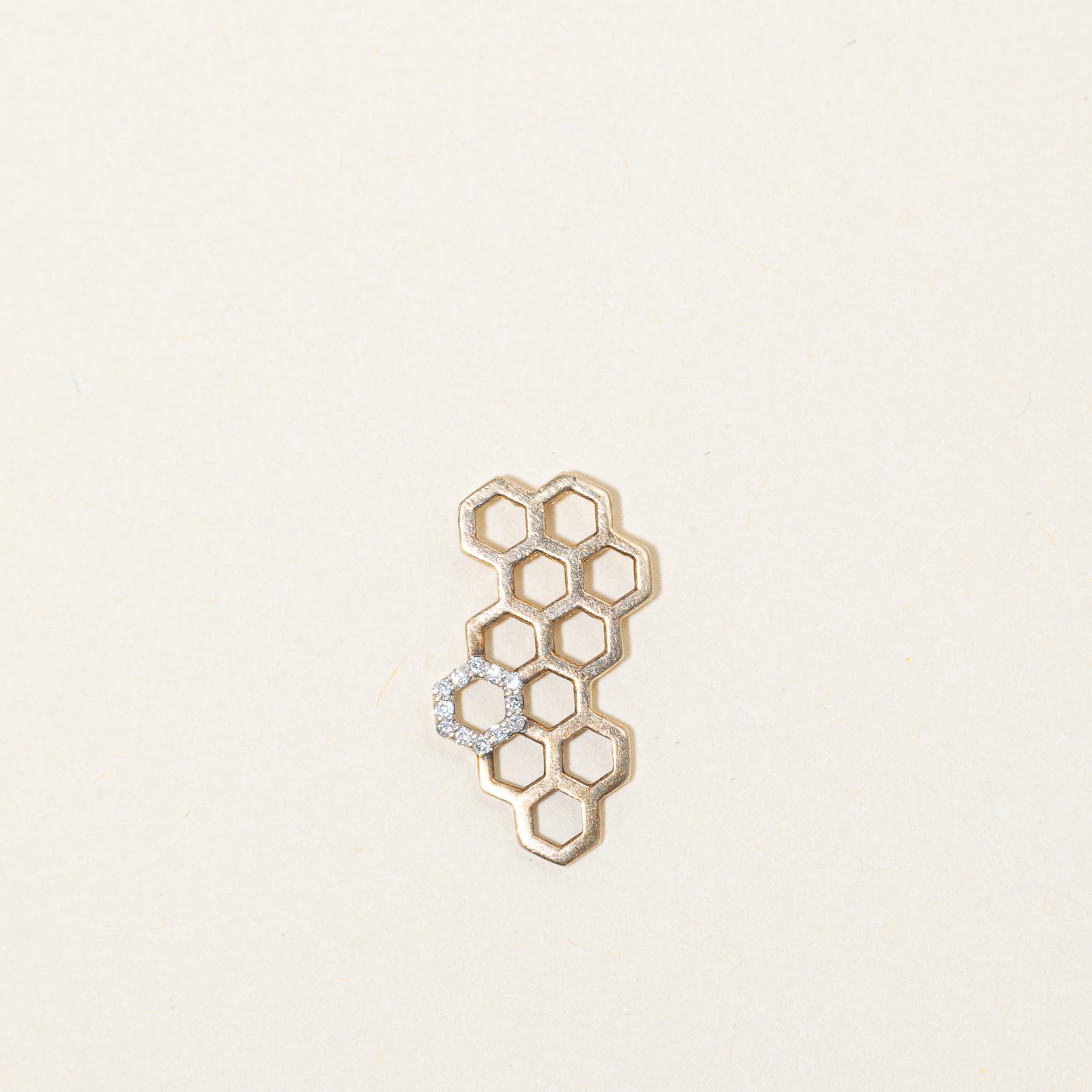 Pendentif nid d'abeille en diamants | 0,02 ct