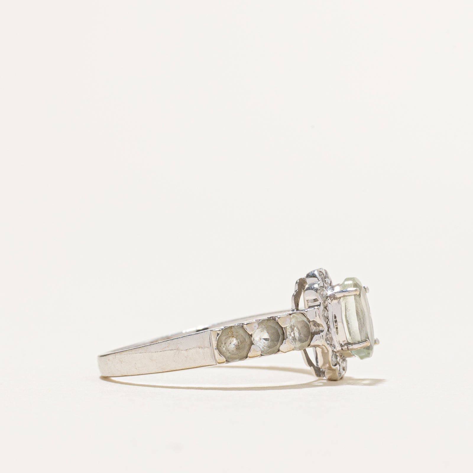 Prasiolite & Diamond Ring | 1.00ctw, 0.08ctw | SZ 6.75