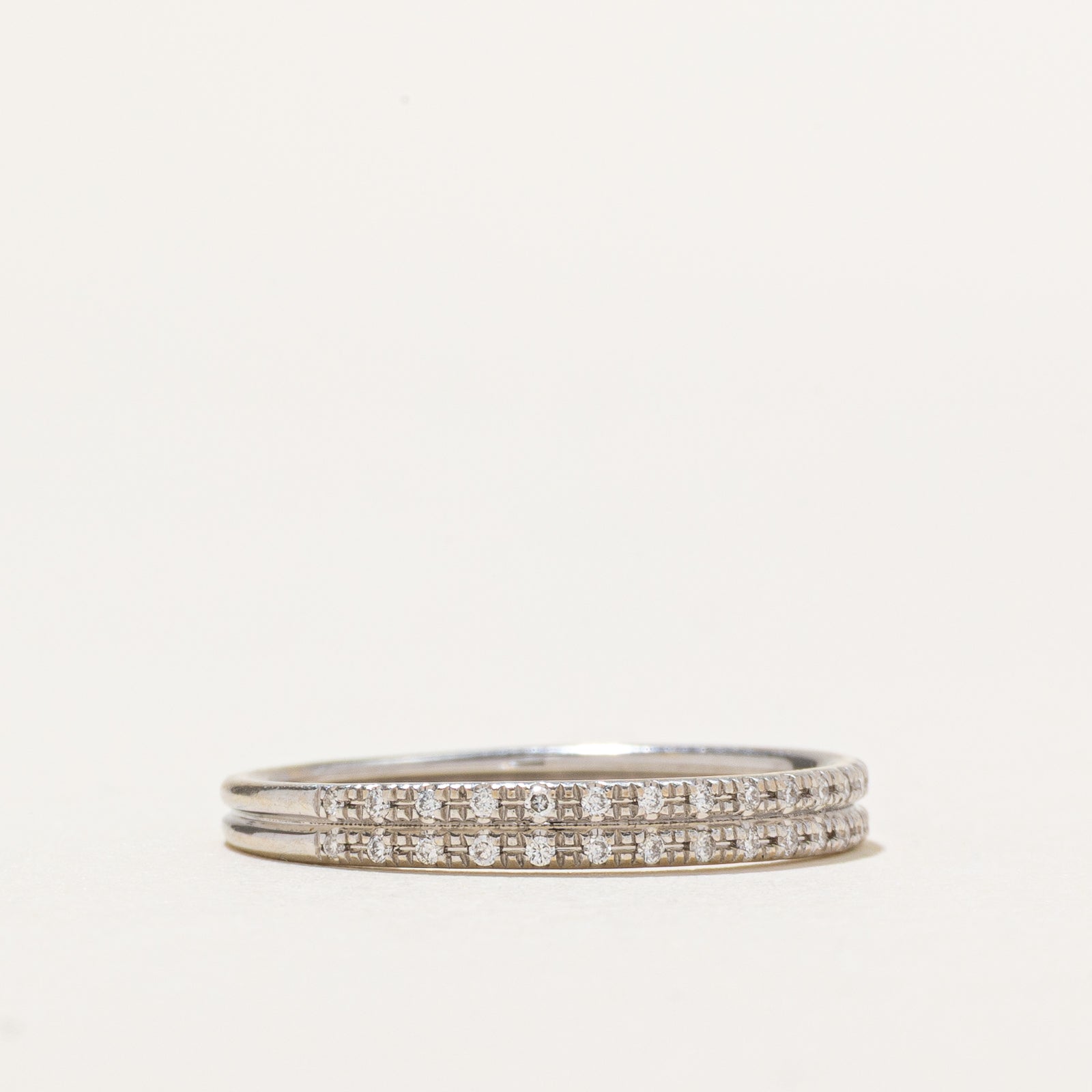 Semi Eternity Double Row Diamond Band | 0.03ctw | SZ 5.75