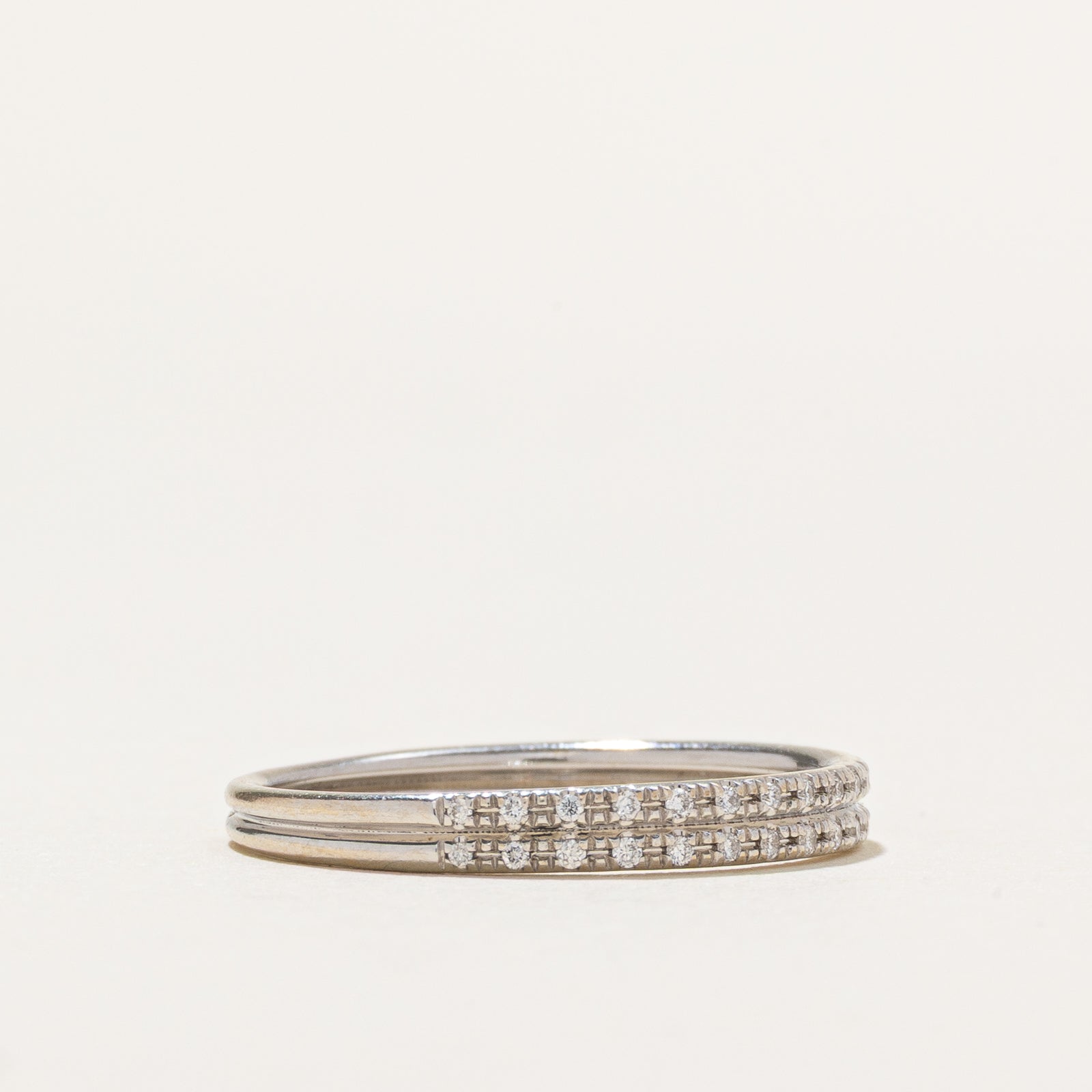 Semi Eternity Double Row Diamond Band | 0.03ctw | SZ 5.75
