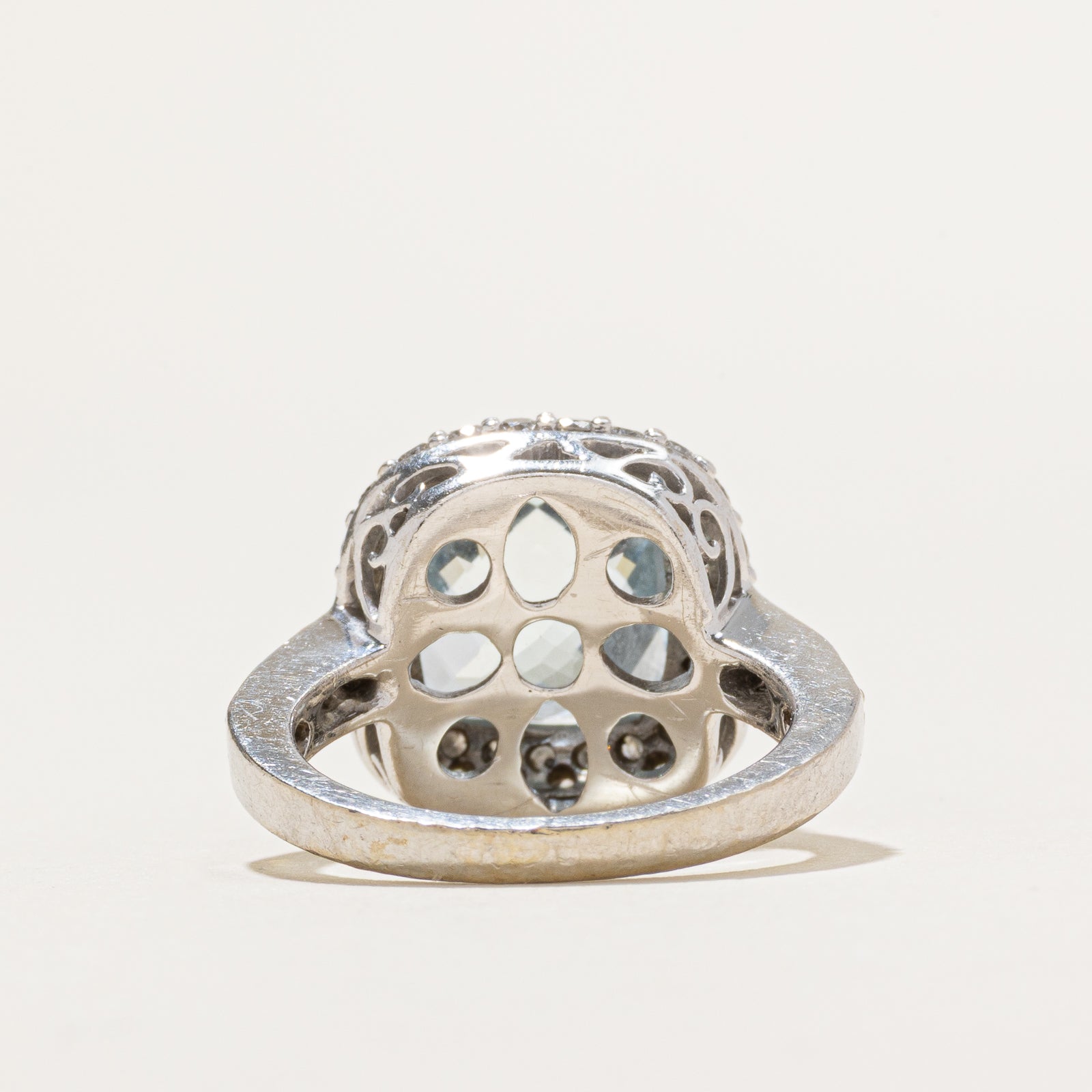 'Effy' Topaz & Diamond Halo Cocktail Ring | 4.00ct, 0.50ctw | SZ 5.5