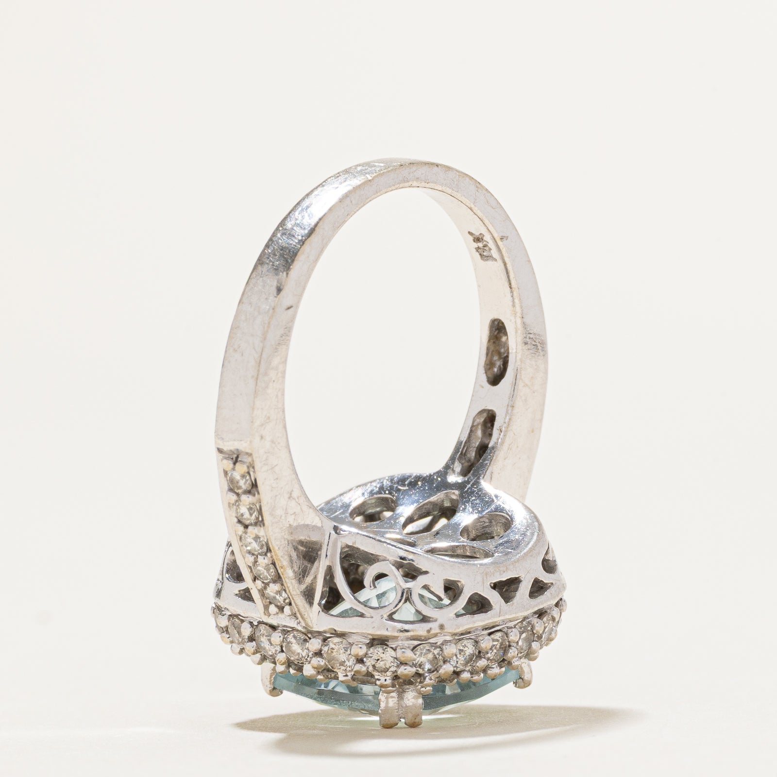 'Effy' Topaz & Diamond Halo Cocktail Ring | 4.00ct, 0.50ctw | SZ 5.5