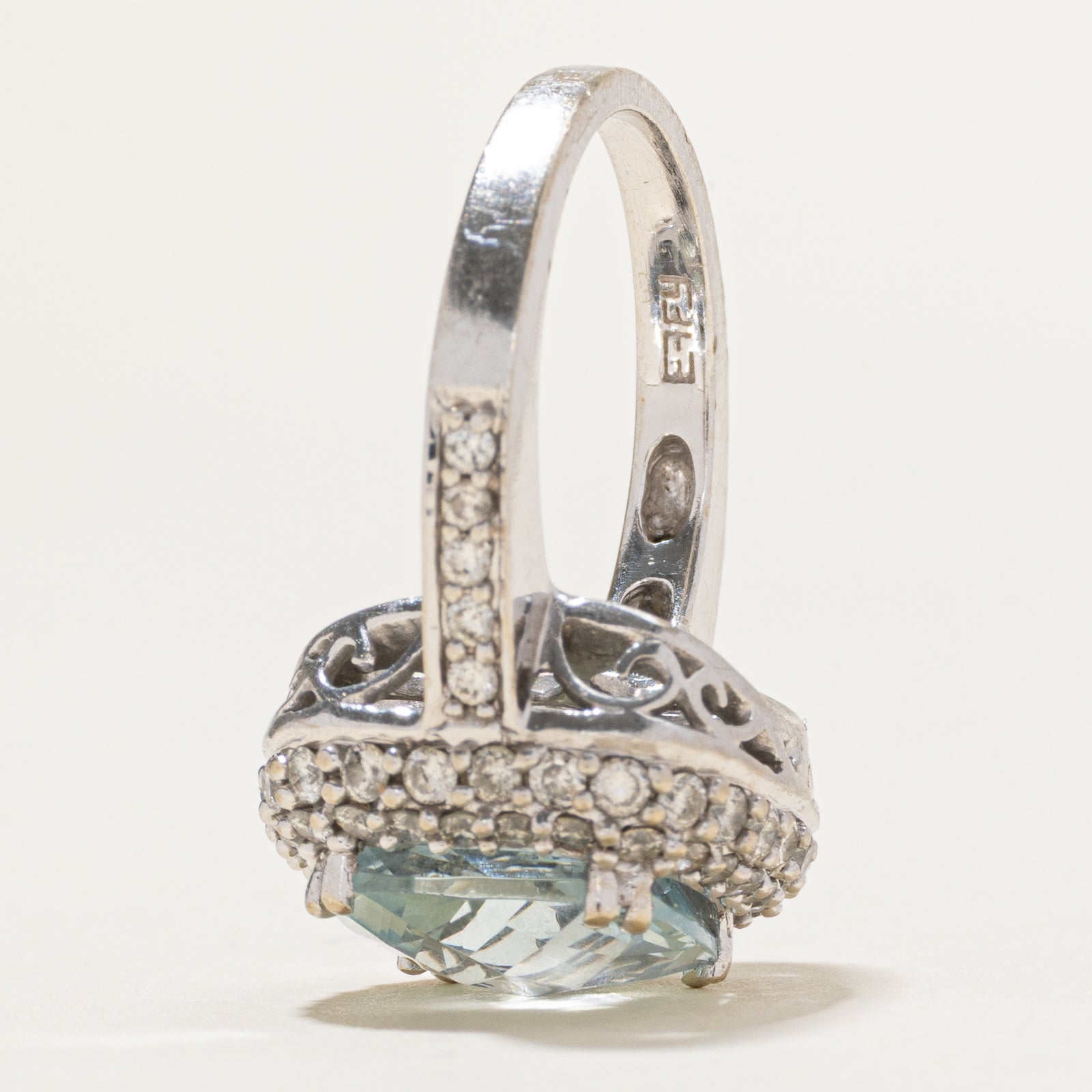 'Effy' Topaz & Diamond Halo Cocktail Ring | 4.00ct, 0.50ctw | SZ 5.5