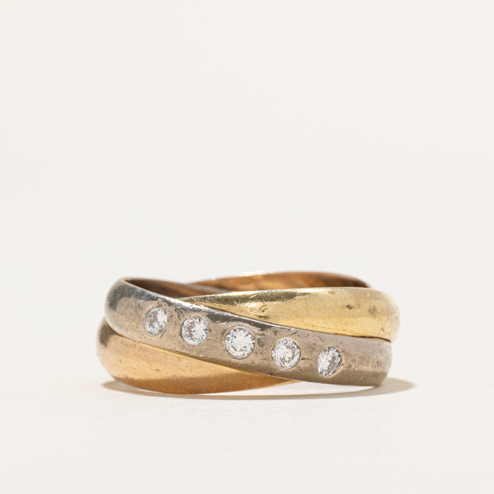 Five Stone Diamond Interlocking Ring | 0.20ctw | SZ 7.25