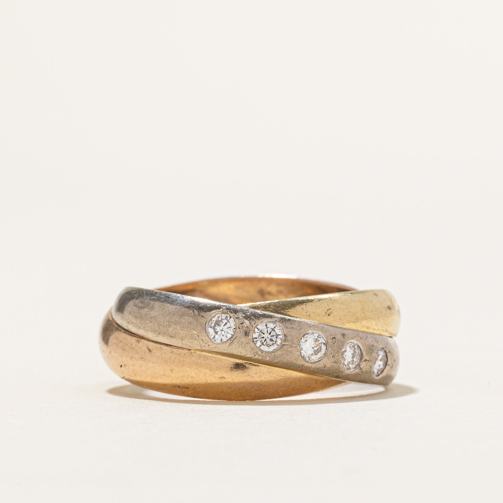 Five Stone Diamond Interlocking Ring | 0.20ctw | SZ 7.25