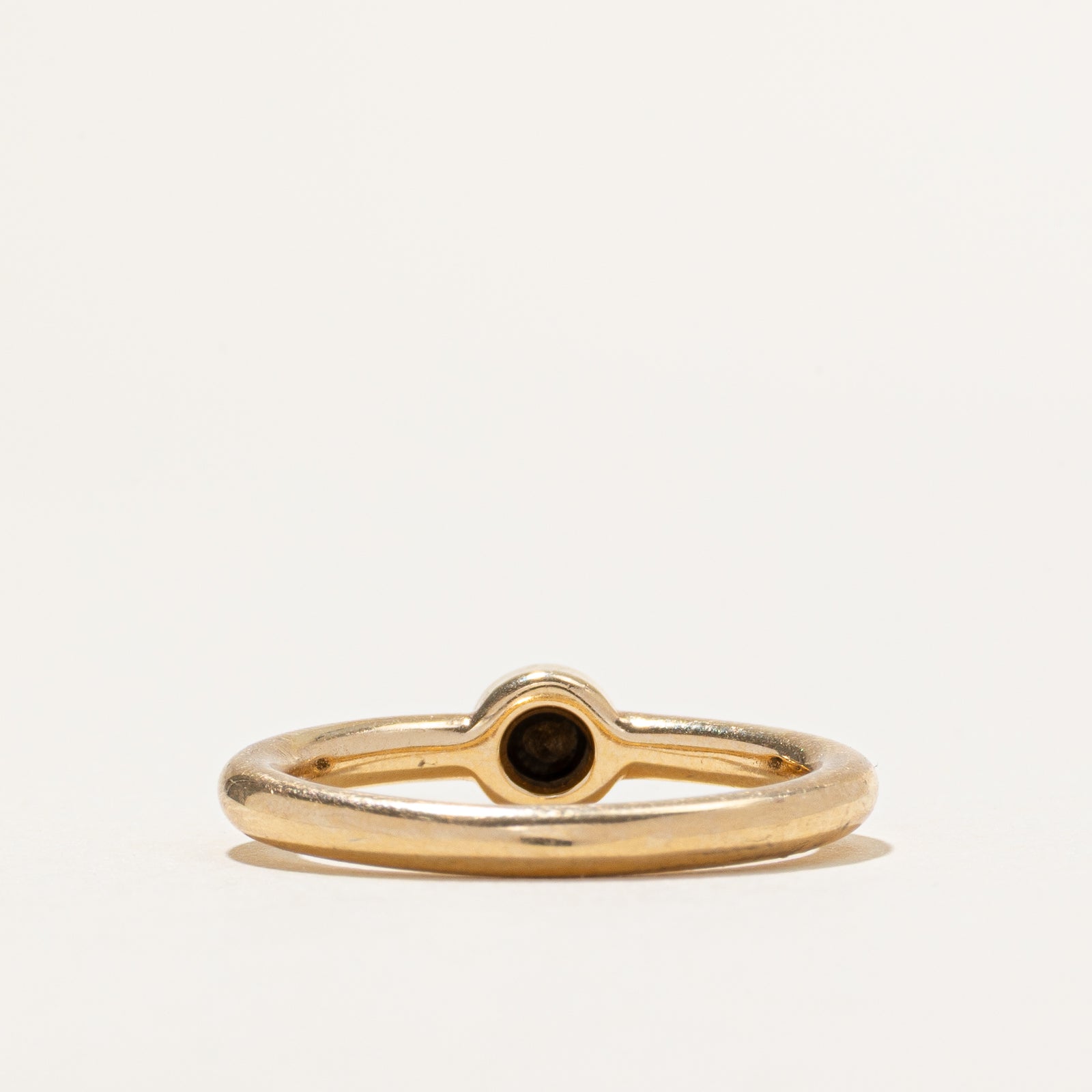 Bezel Set Black Diamond Ring | SZ 6.5
