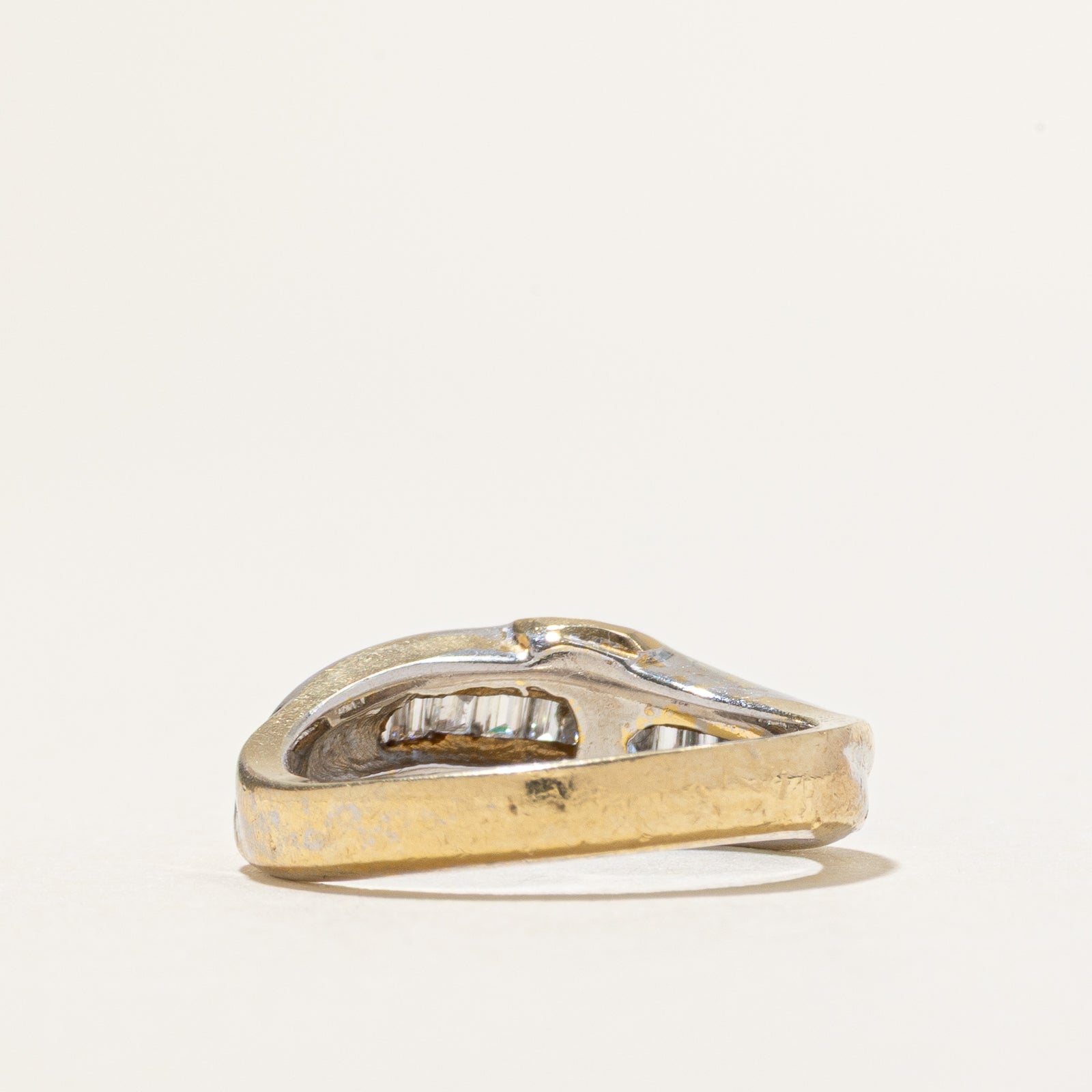 Diamond Channel Set Wave Band | 0.20ctw | SZ 4.25