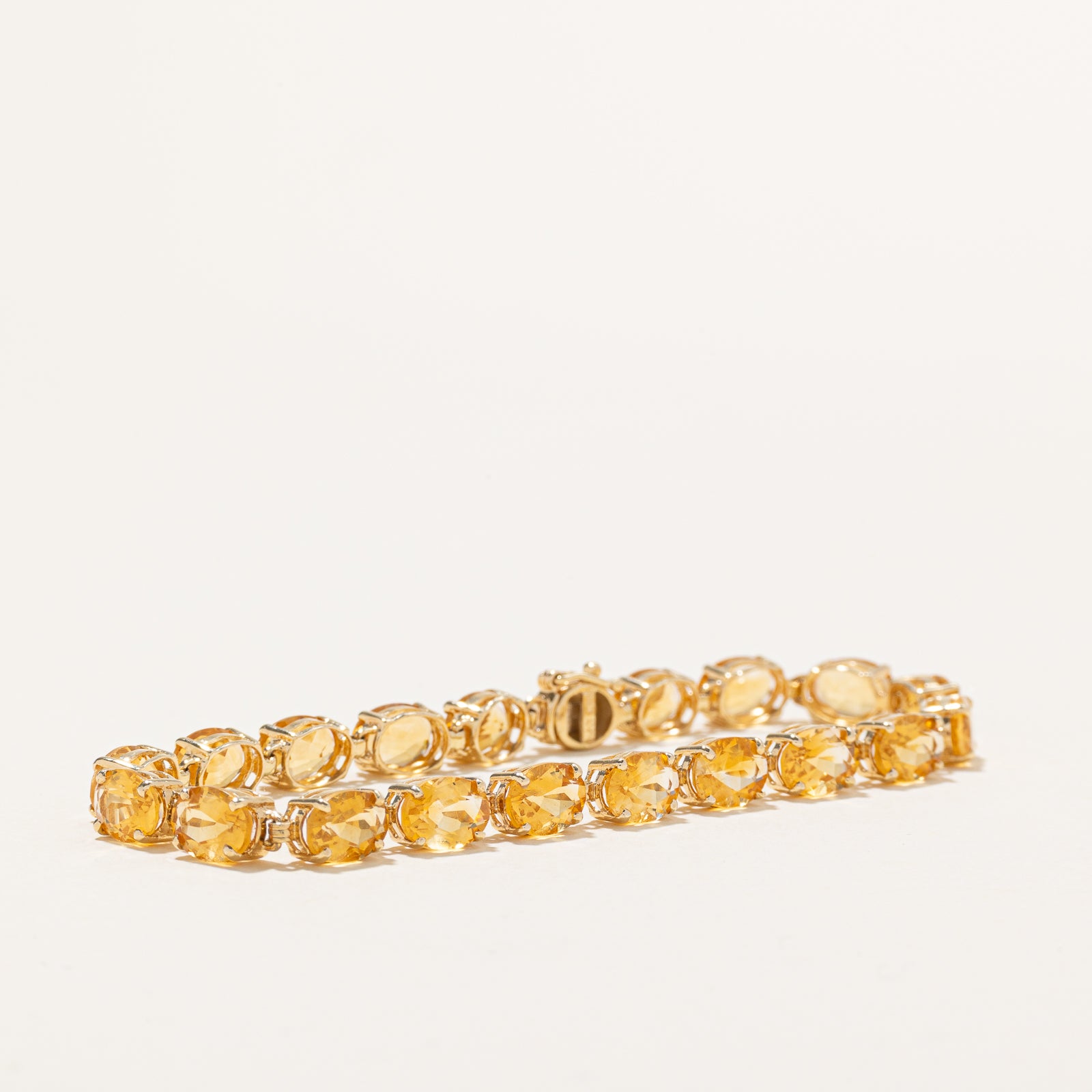 Citrine Gemstone Tennis Bracelet | 14.30ctw | 7"