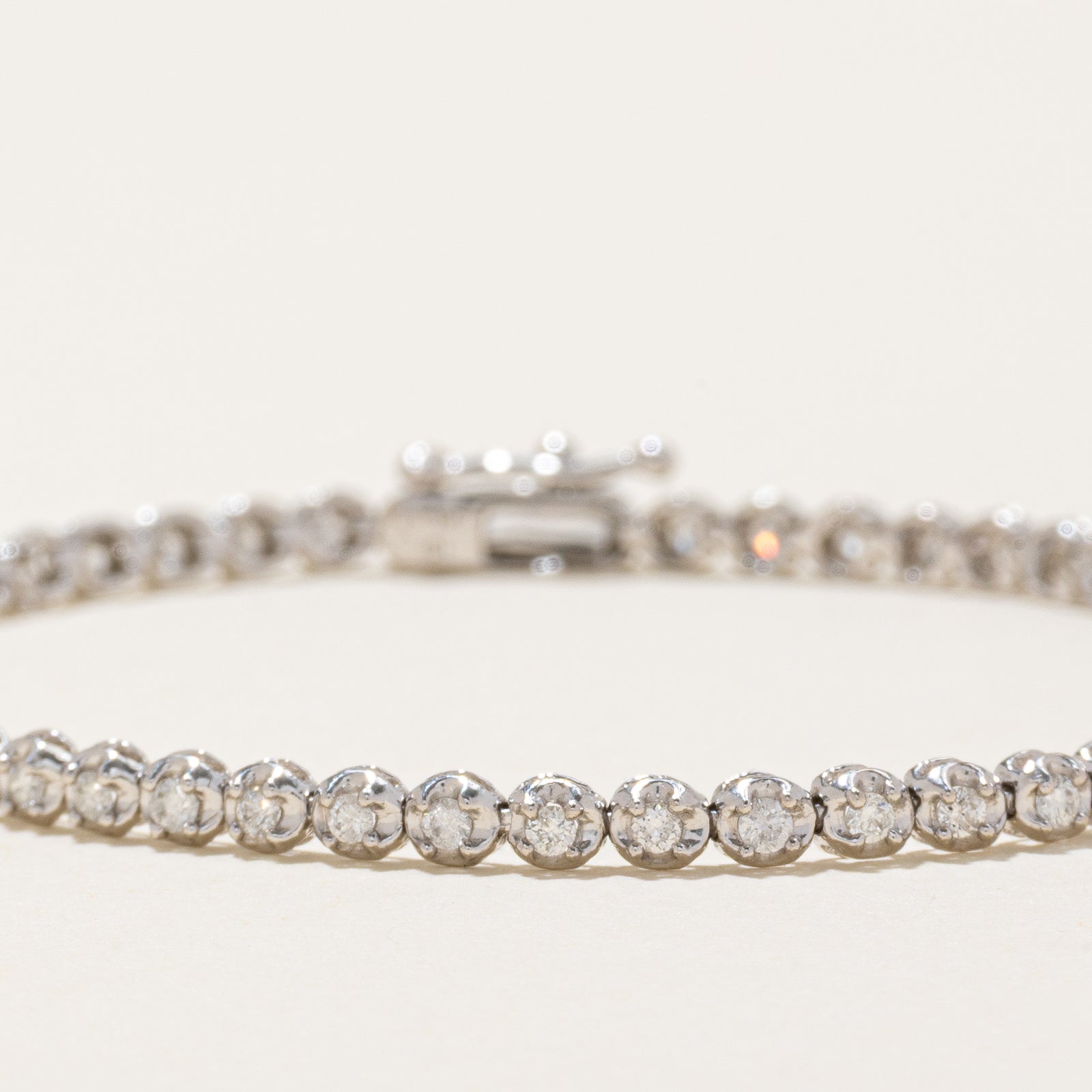 Illusion Set Diamond Tennis Bracelet | 0.75ctw | 7"