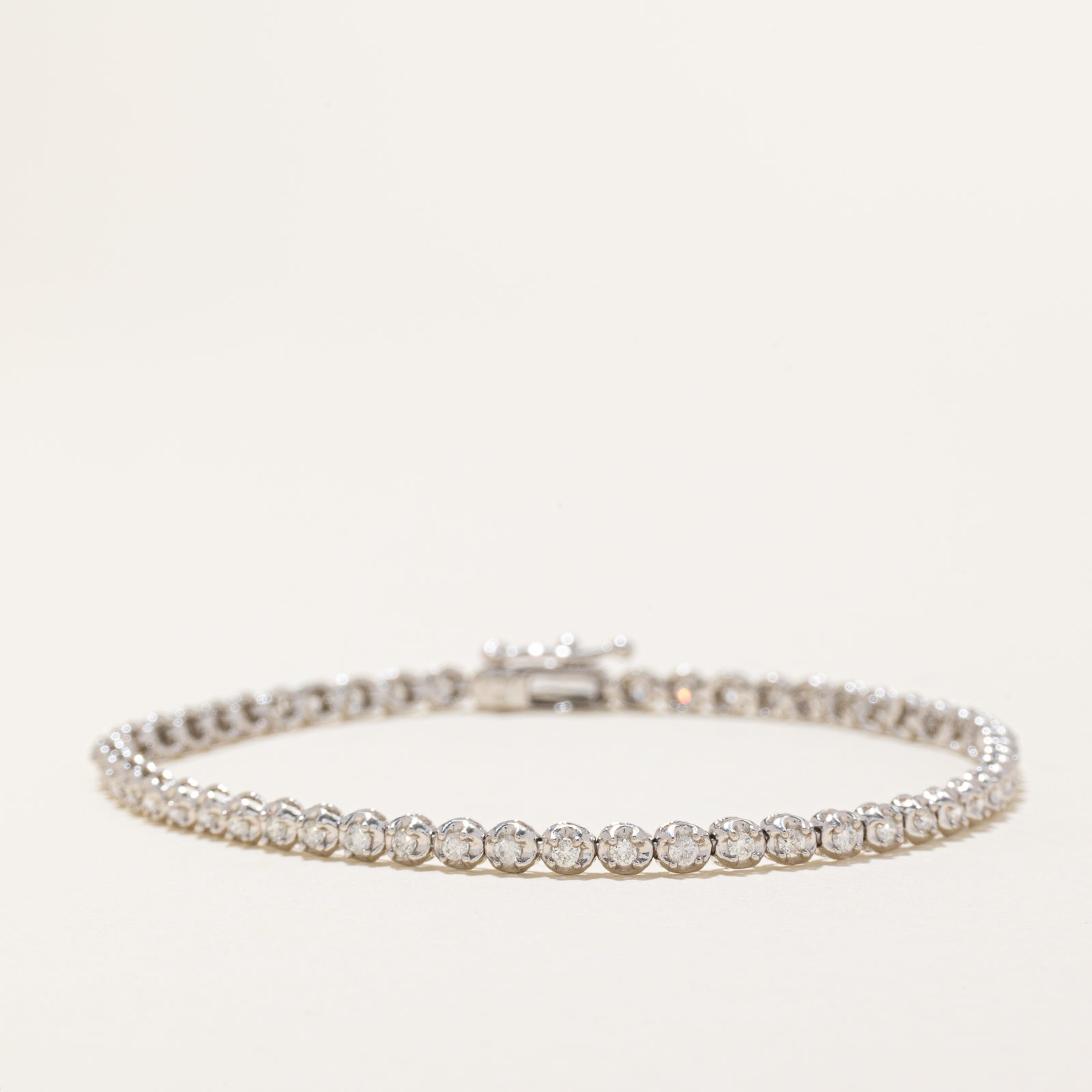 Illusion Set Diamond Tennis Bracelet | 0.75ctw | 7"
