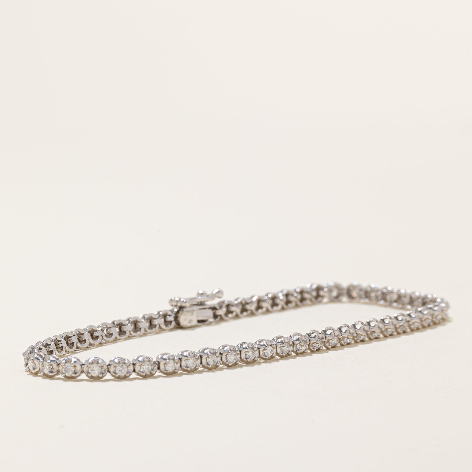 Illusion Set Diamond Tennis Bracelet | 0.75ctw | 7"