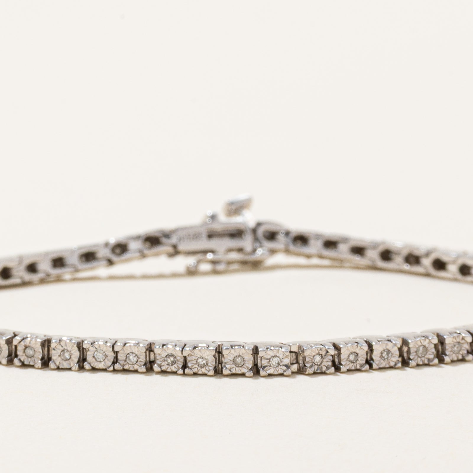 Illusion Set Diamond Tennis Bracelet | 0.12ctw | 7"