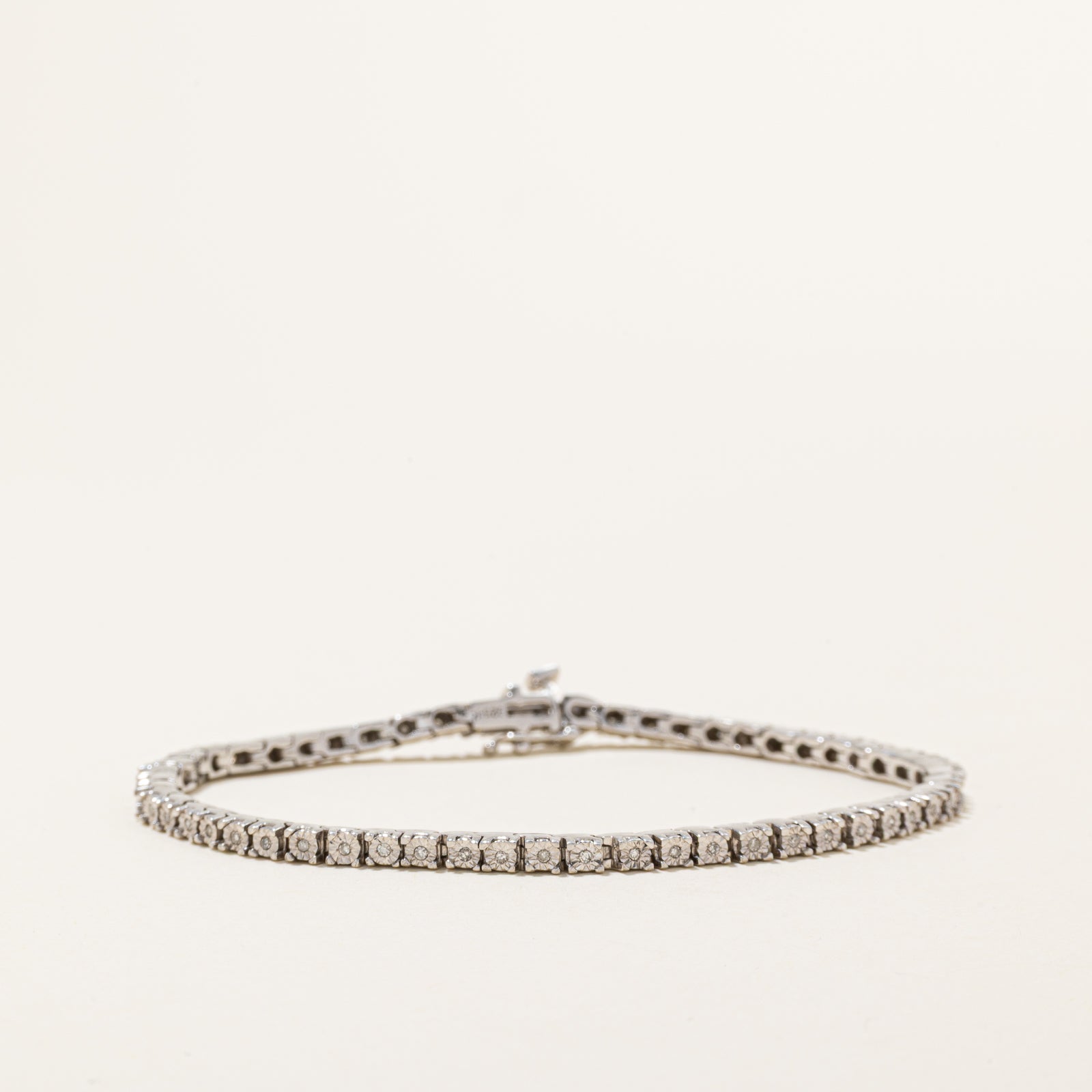 Illusion Set Diamond Tennis Bracelet | 0.12ctw | 7"