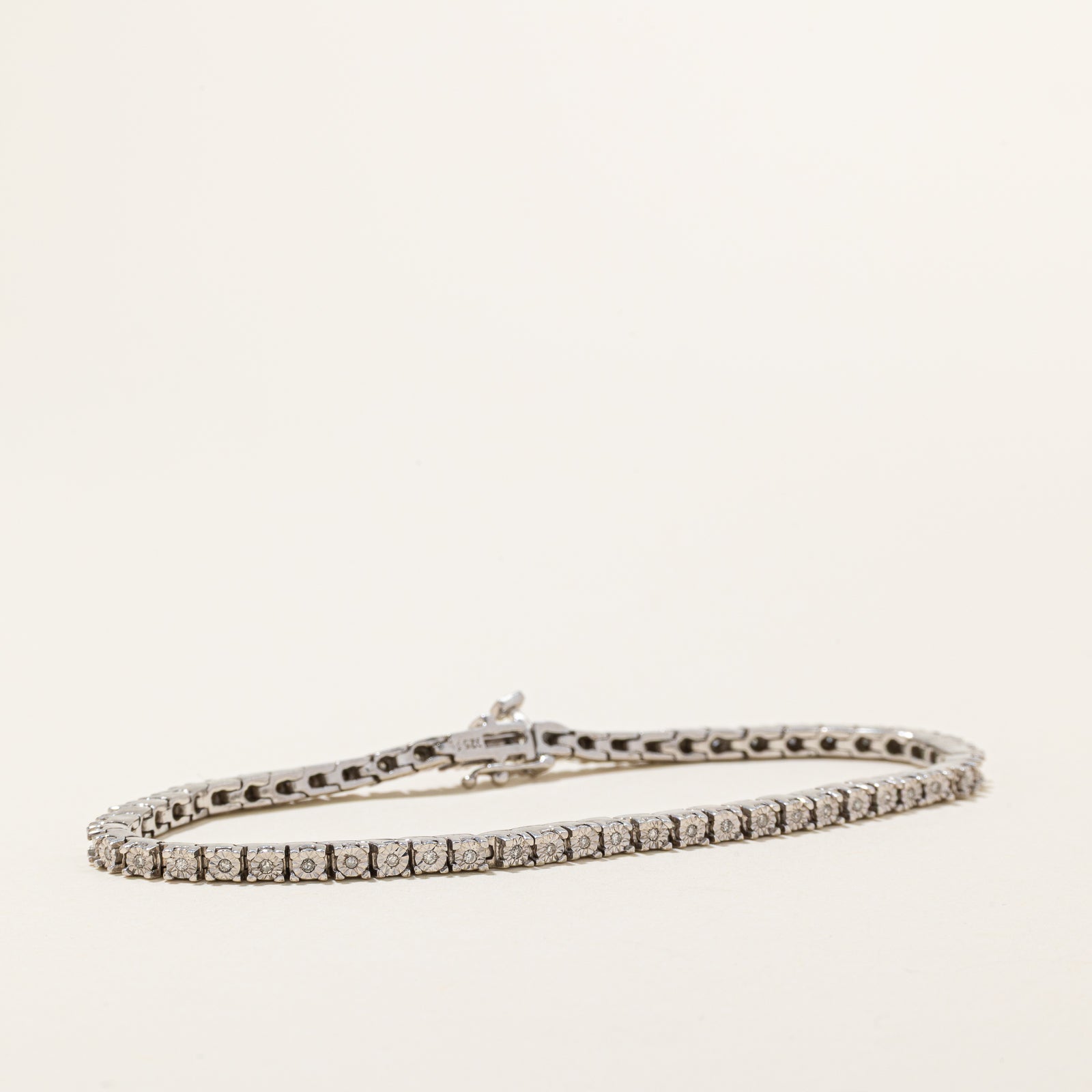 Illusion Set Diamond Tennis Bracelet | 0.12ctw | 7"