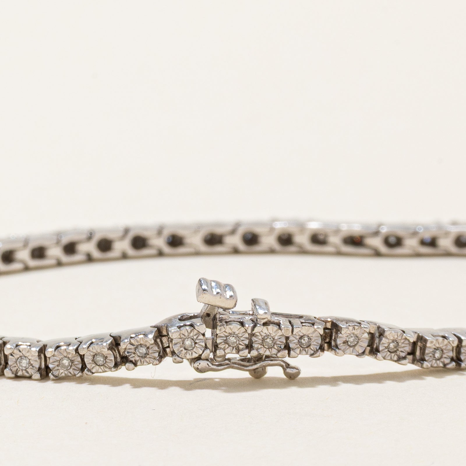 Illusion Set Diamond Tennis Bracelet | 0.12ctw | 7"