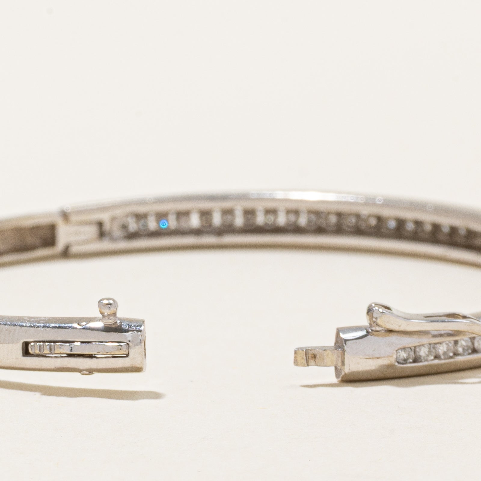 Channel Set Semi Eternity Diamond Bangle | 1.00ctw | 6.5"