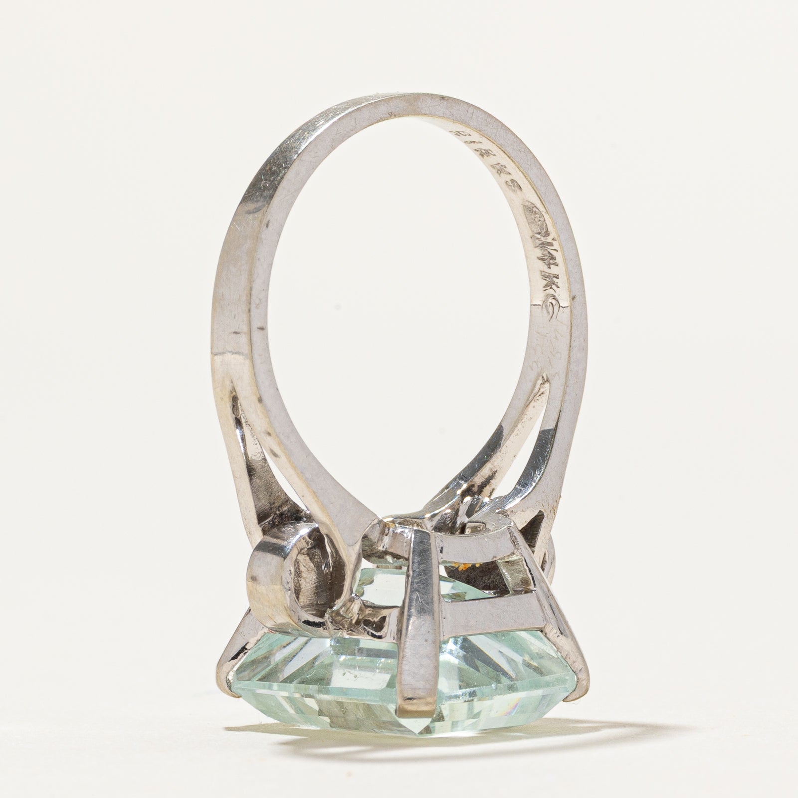 'Birks' Solitaire Aquamarine Cocktail Ring | 5.30ct | SZ 5.25