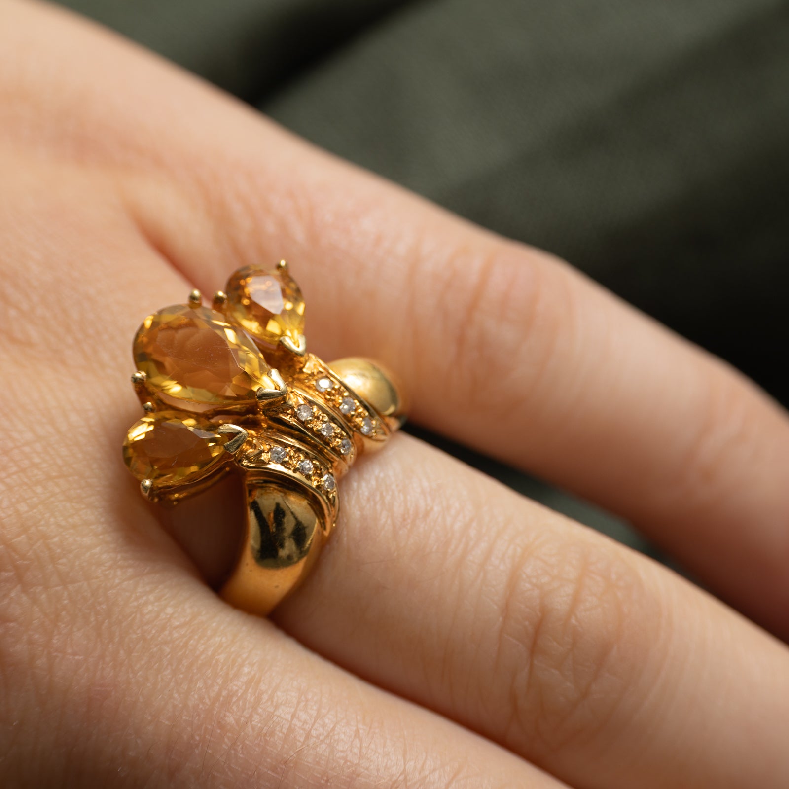 Topaz & Diamond Cocktail Ring | 4.40ctw, 0.05ctw | SZ 6.75