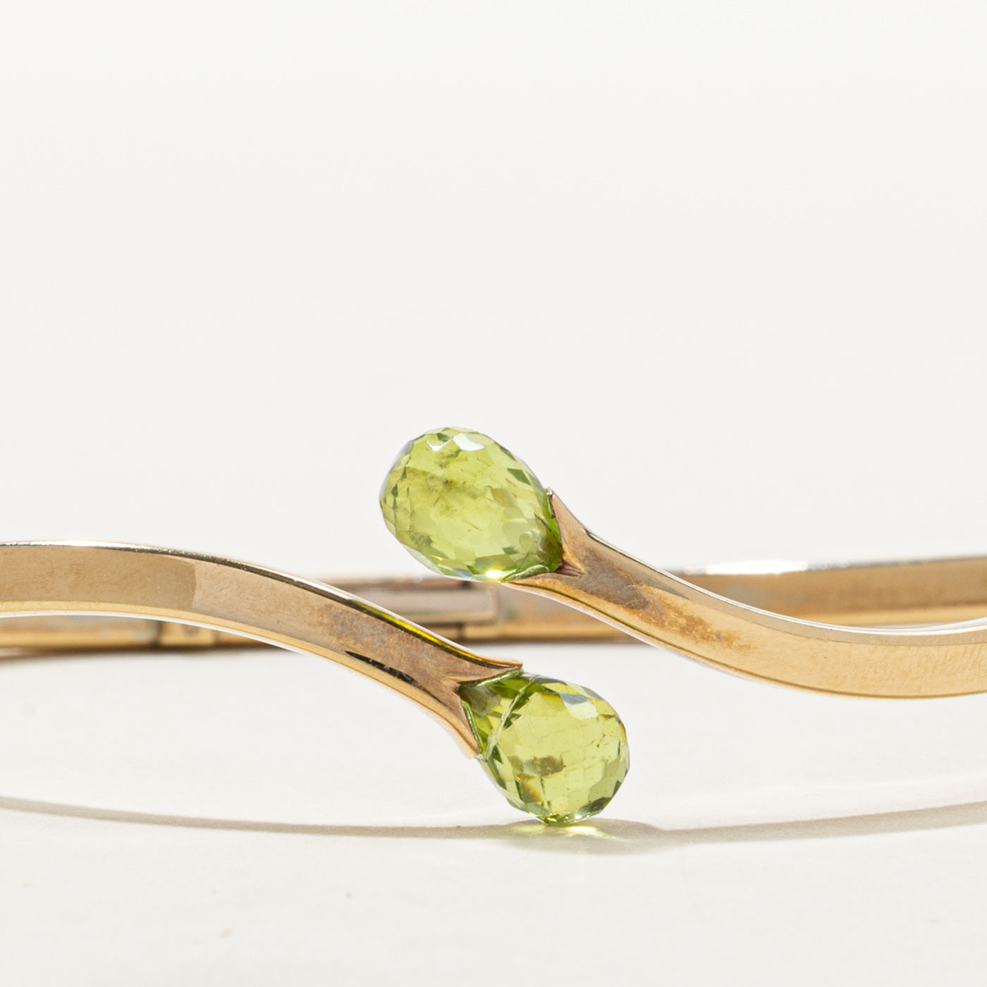 Birmingham Briolette Peridot Bypass Bracelet | 3.20ctw | 6"