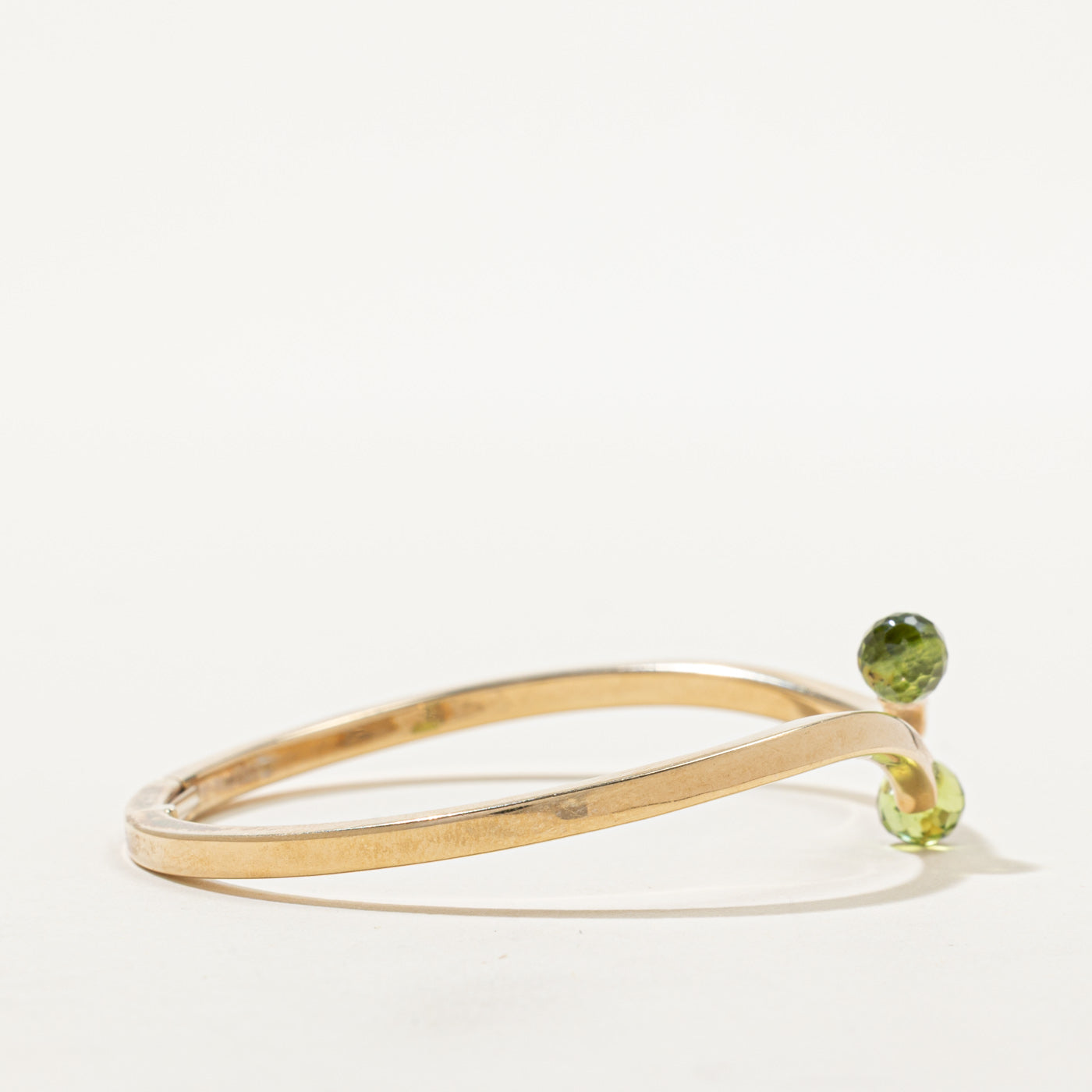 Birmingham Briolette Peridot Bypass Bracelet | 3.20ctw | 6"