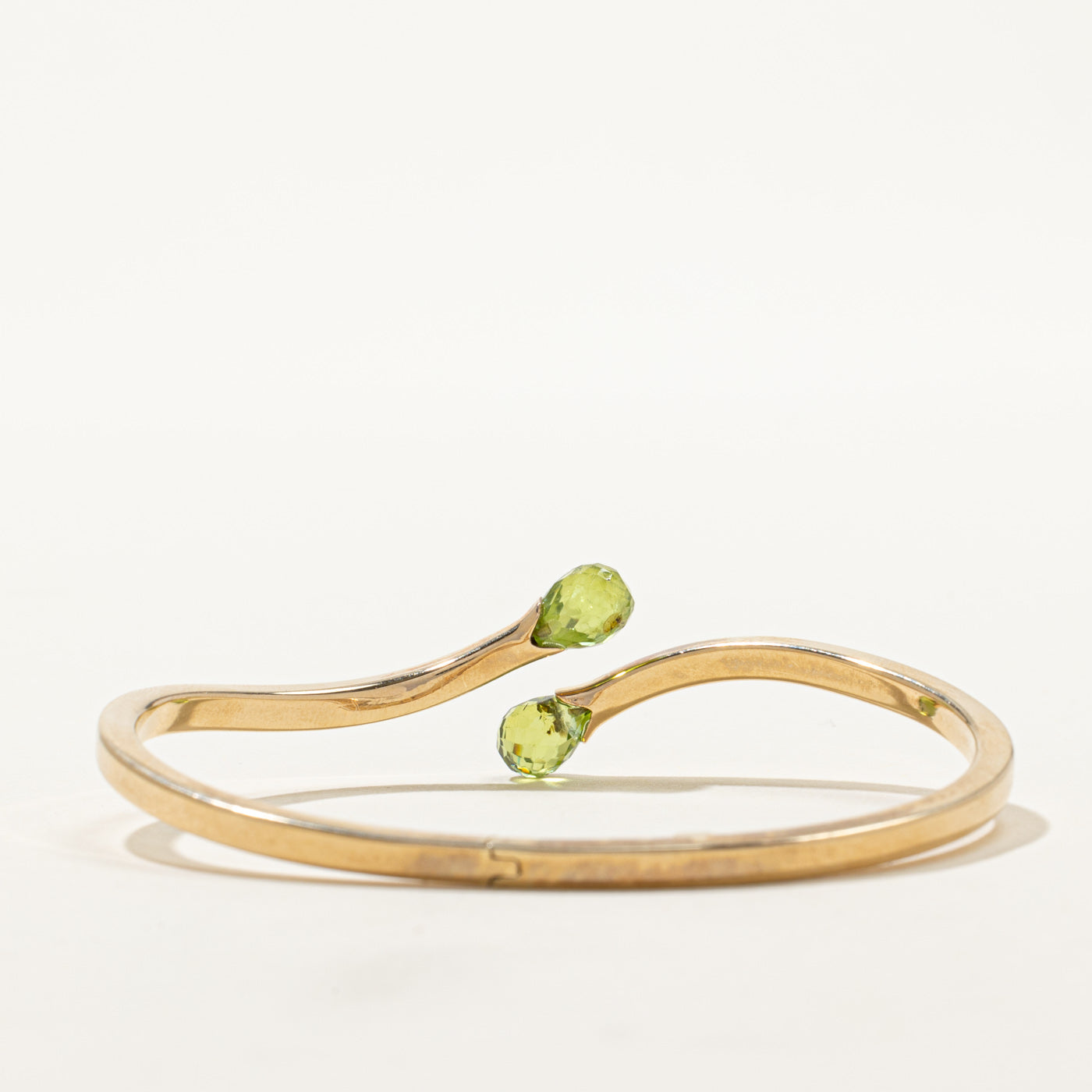 Birmingham Briolette Peridot Bypass Bracelet | 3.20ctw | 6"