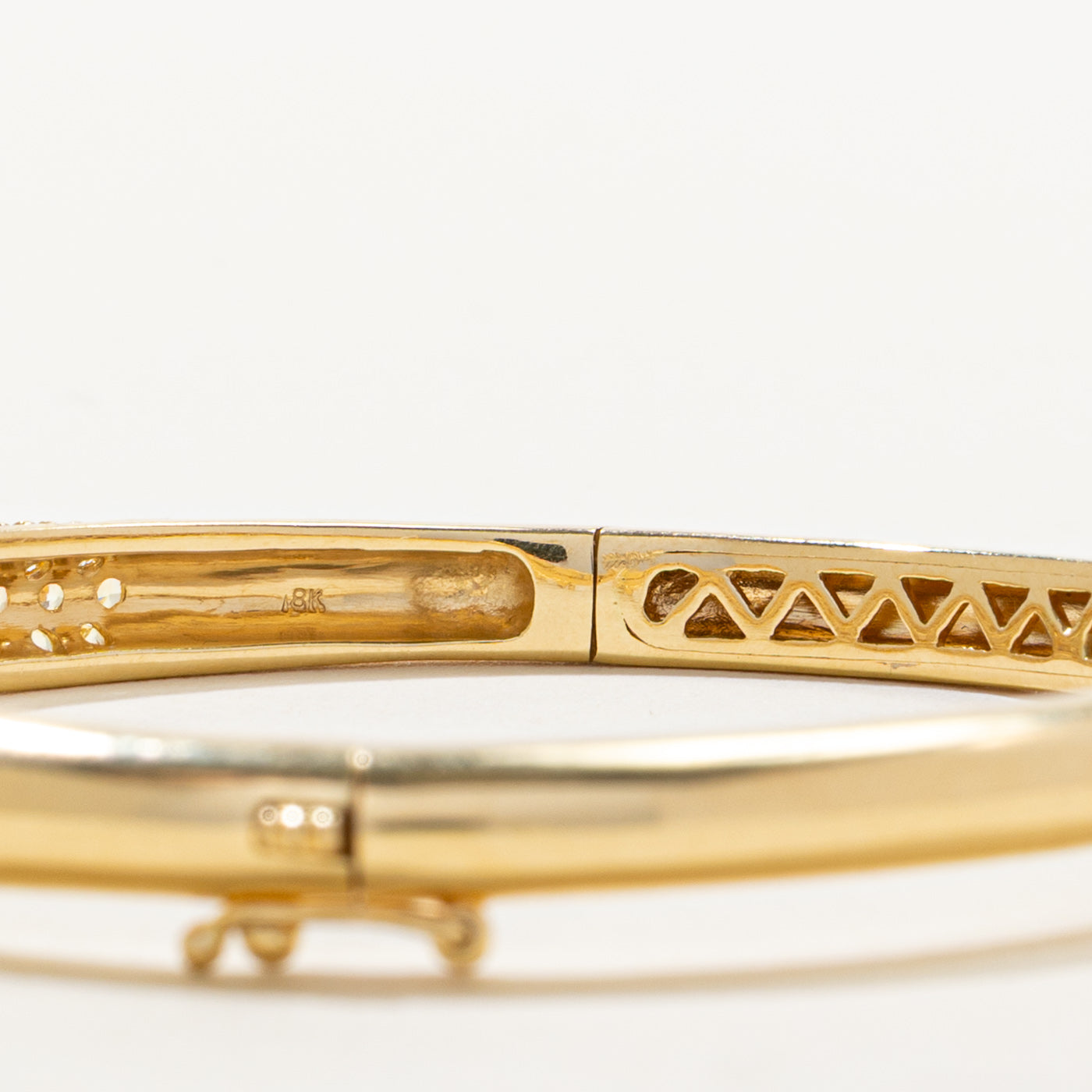 Pavé Set Light Yellow Diamond Bangle | 2.20ctw | 7"