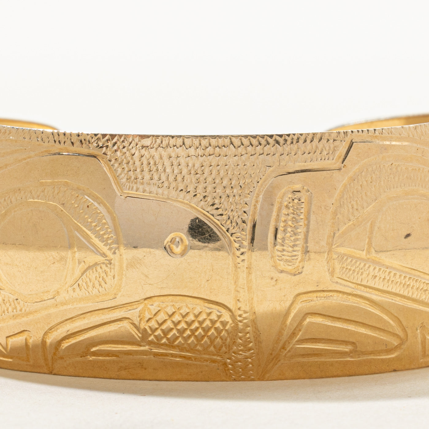 'Thomas Adams' 14k Yellow Gold Indigenous Art Cuff | 6.5"