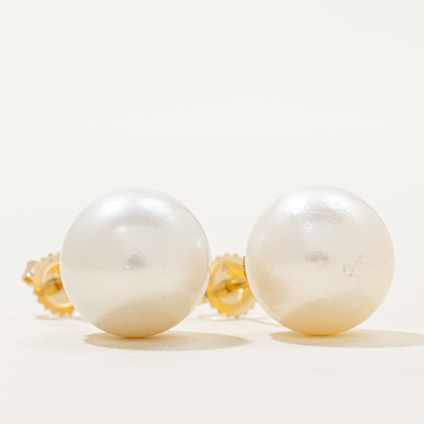 Large Pearl Stud Earrings