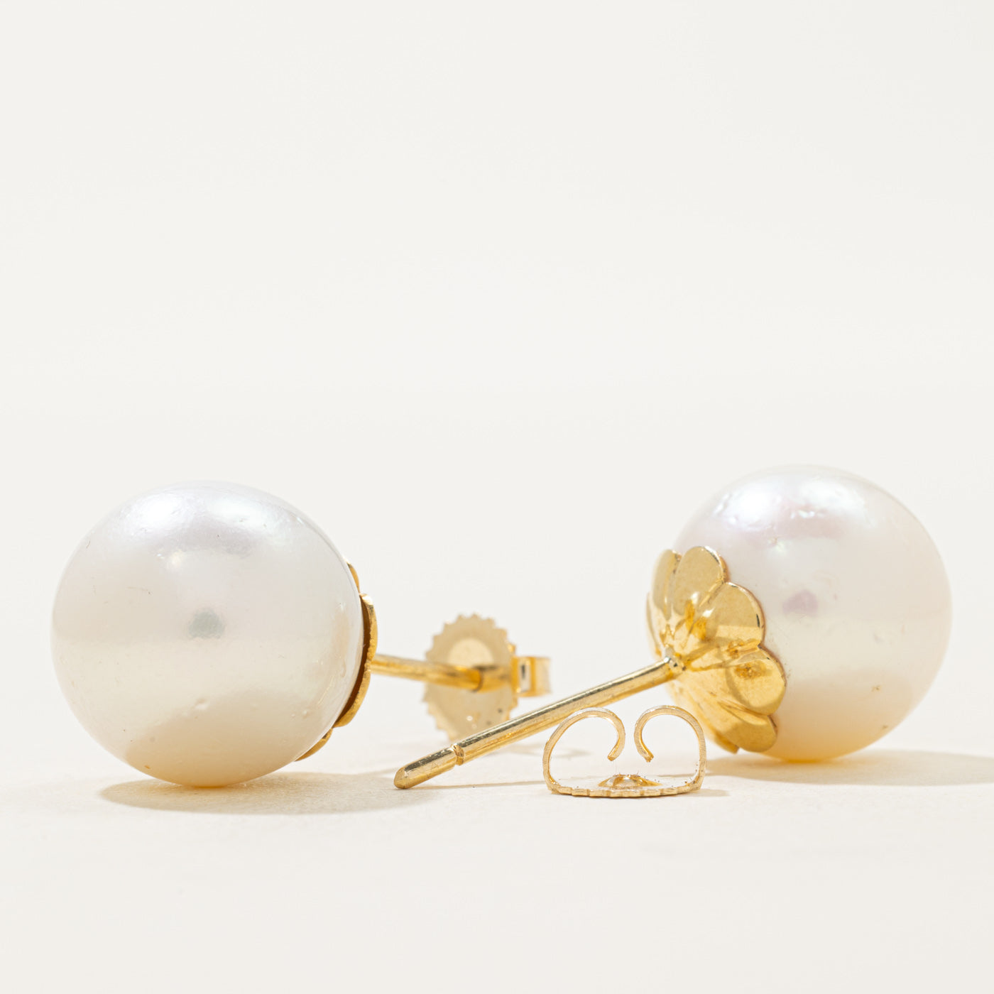 Large Pearl Stud Earrings
