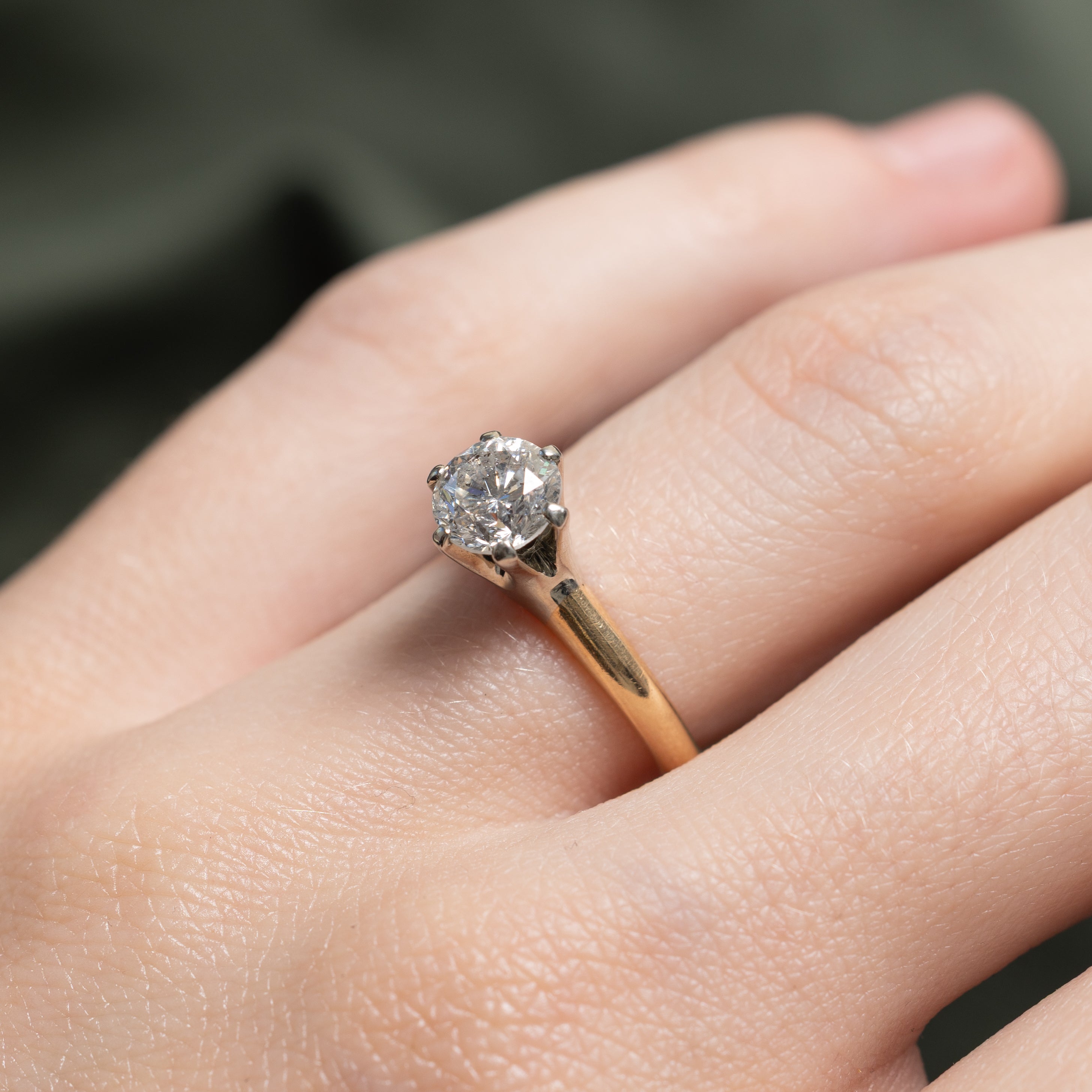 Solitaire Six Prong Diamond Engagement Ring | 0.85ct | SZ 6