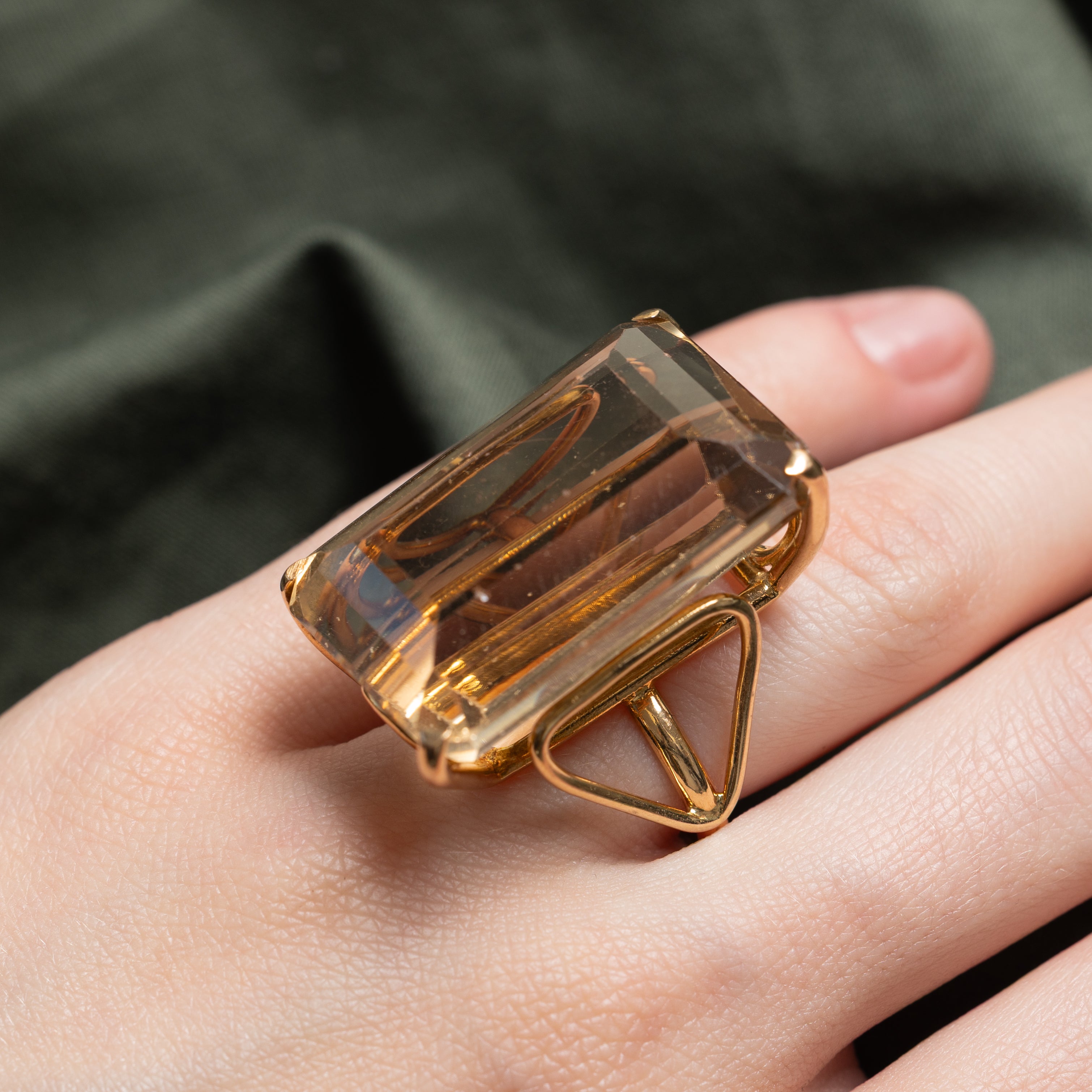 Large Smoky Quartz Cocktail Ring | 72.00ct | SZ 5.5