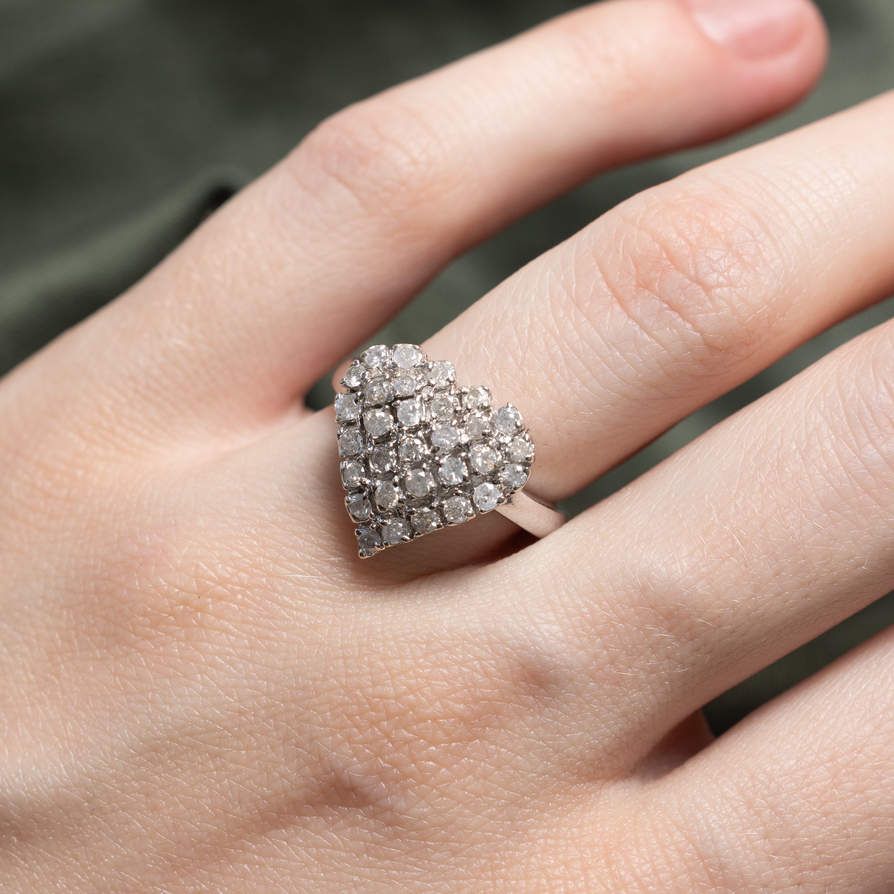 Diamond Heart Cluster Ring | 0.50ctw | SZ 6