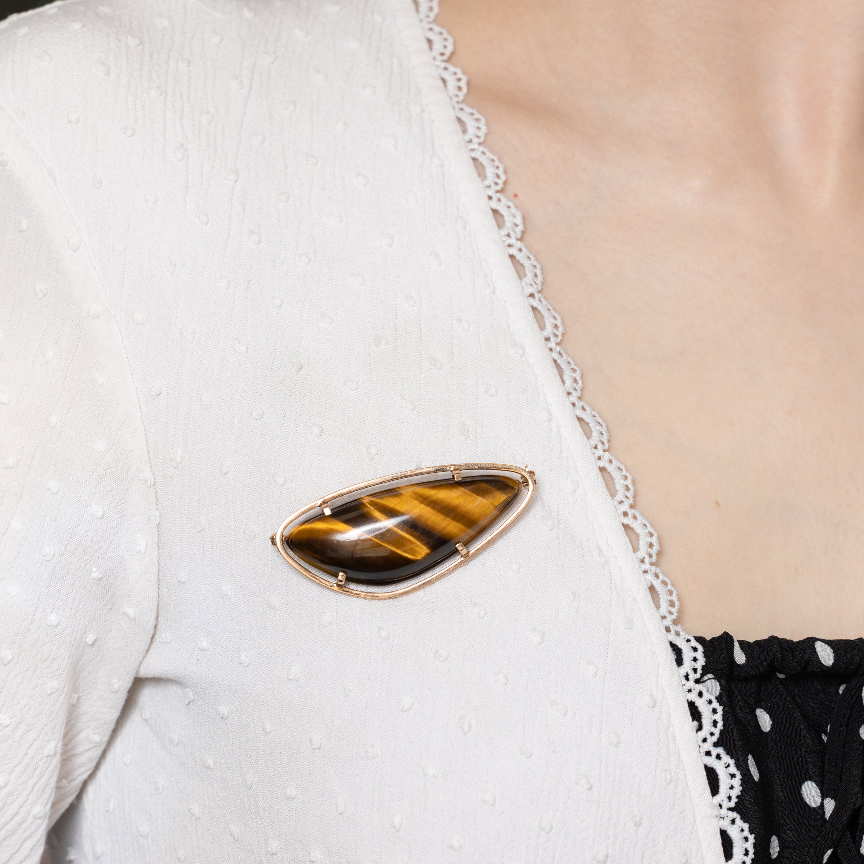 Large Tiger's Eye Brooch | 52.00ct
