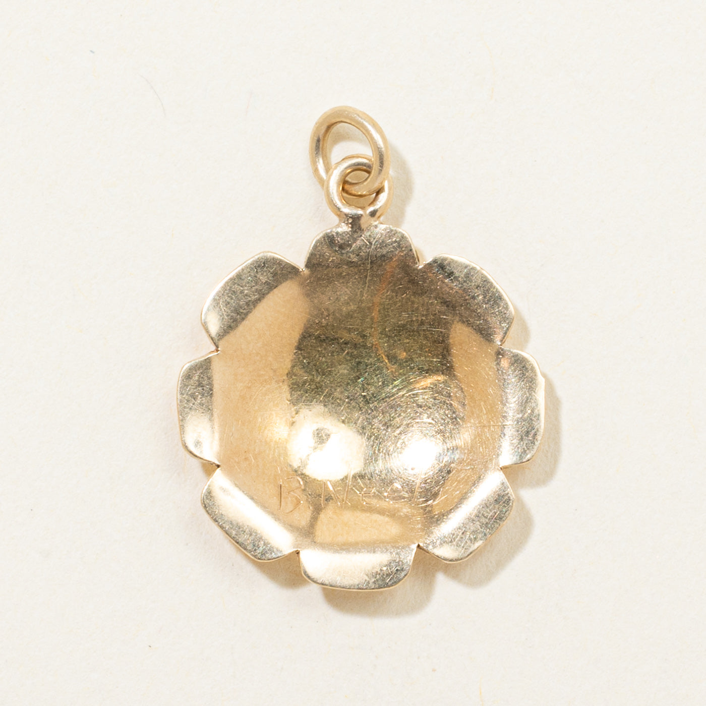 14k Yellow Gold Indigenous Art Sun Pendant