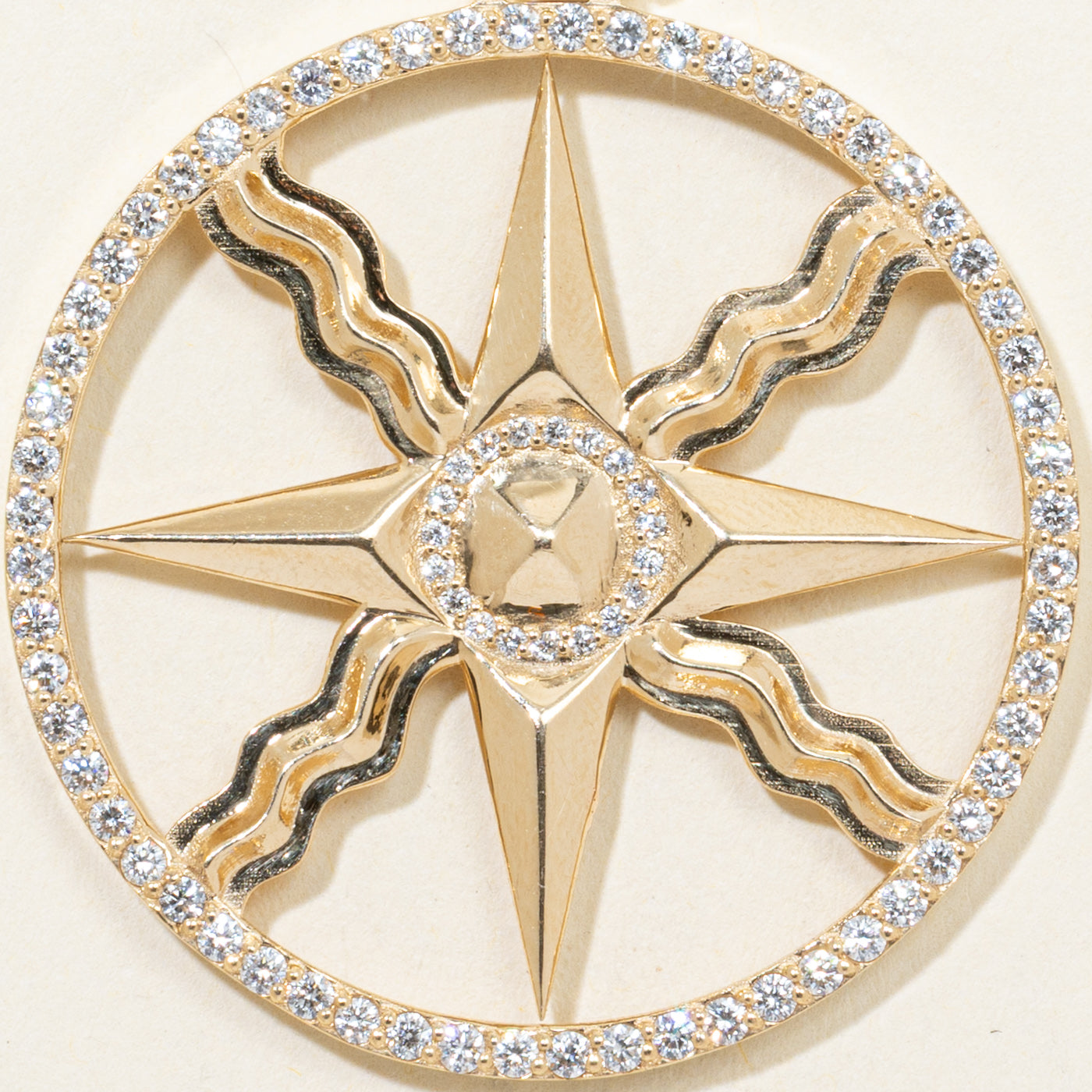 Diamond Halo Compass Pendant | 1.00ctw