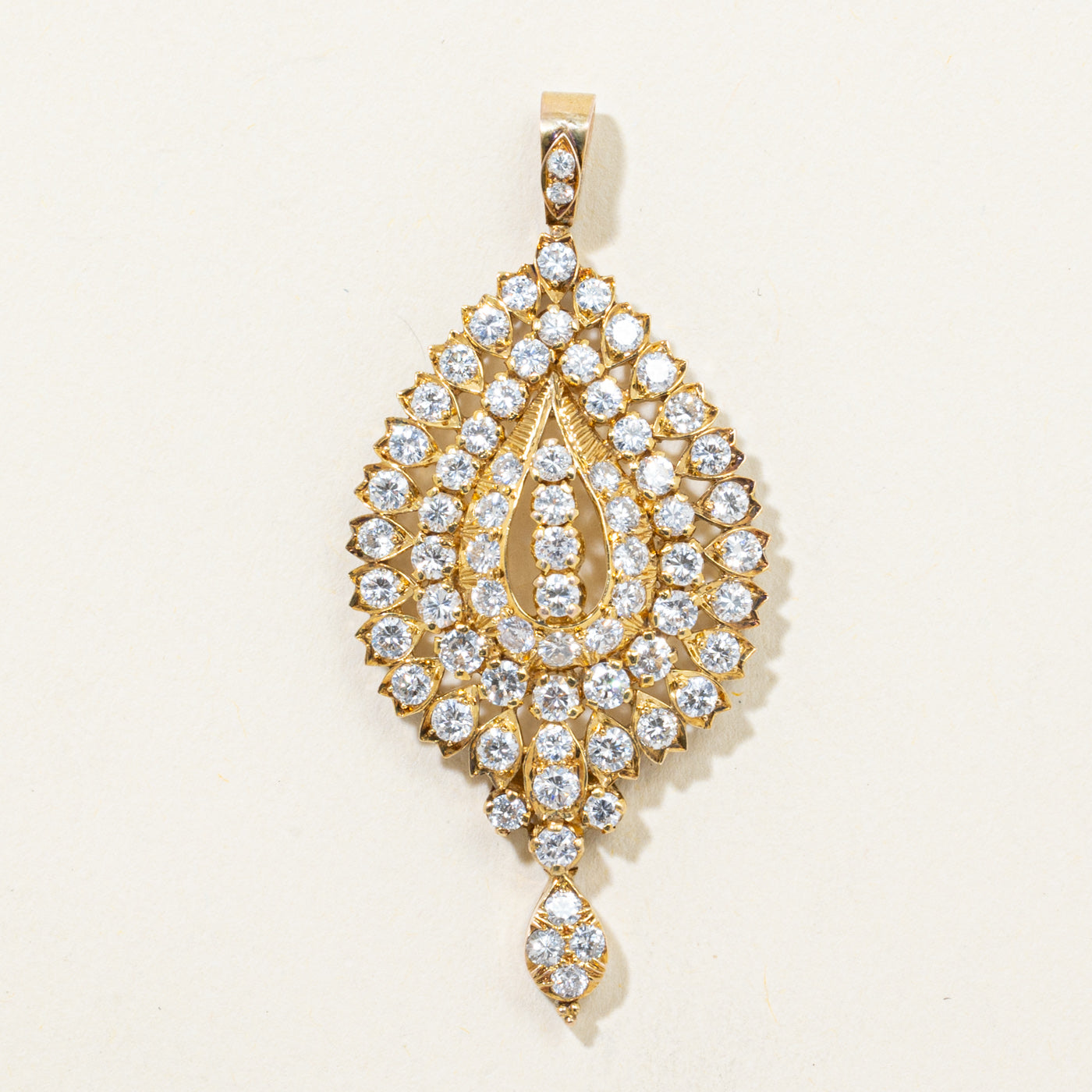 Diamond Marquise Shaped Drop Pendant | 1.80ctw