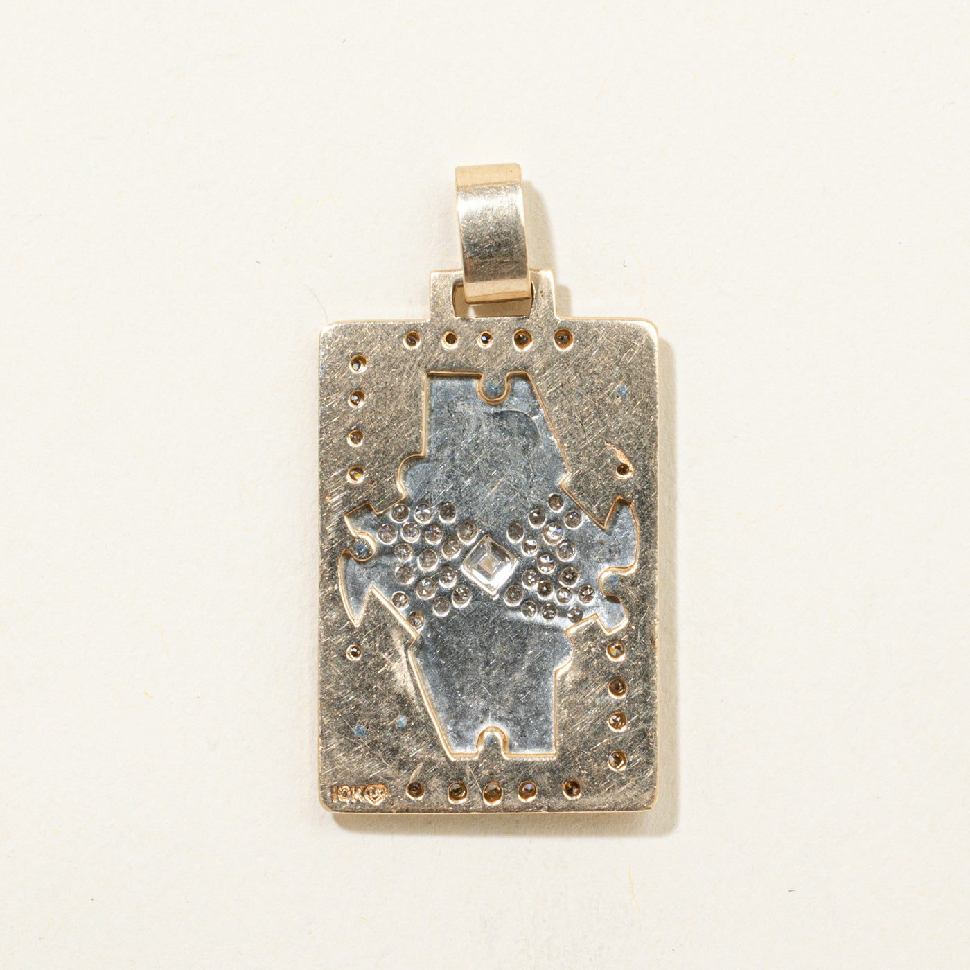 King of Diamonds Playing Card Pendant | 0.22ctw