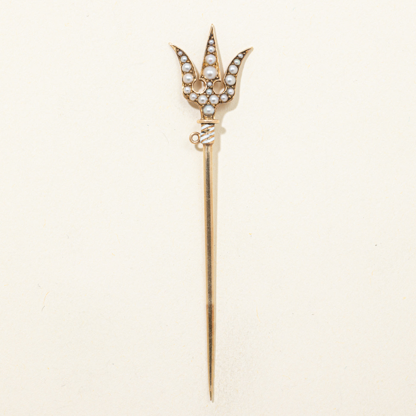 Seed Pearl Trident Stick Pin