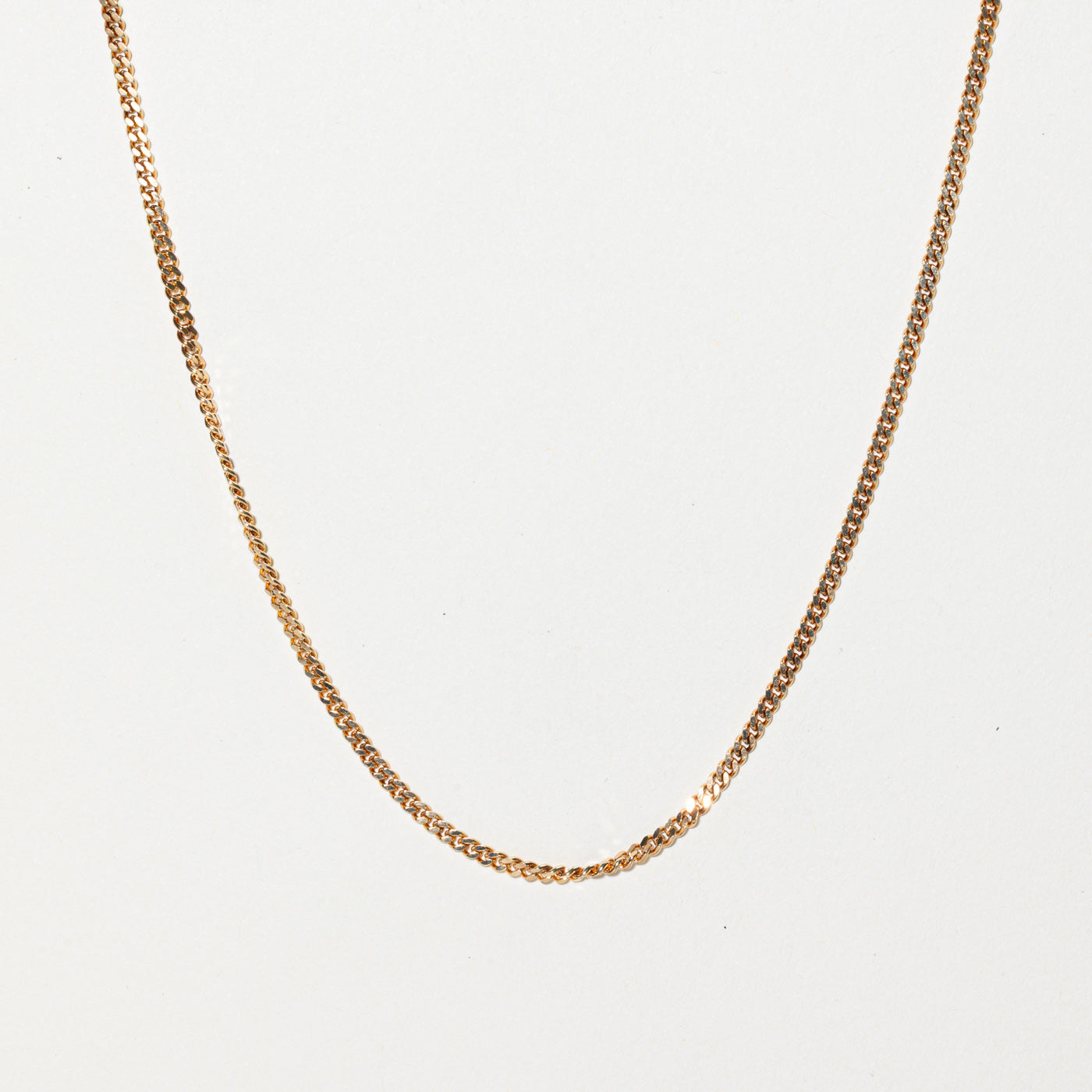 Birmingham 9k Rosy Yellow Gold Curb Link Chain | 17"