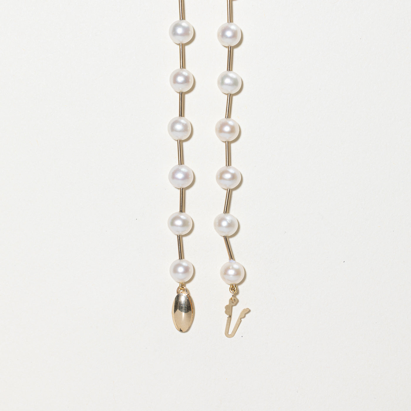 Pearl Satellite Beaded Necklace | 17"